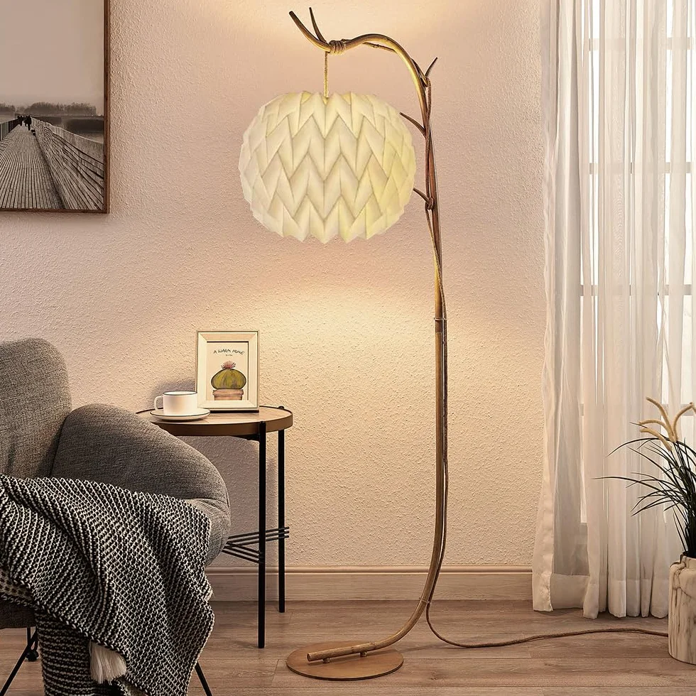 Abażur lampy w stylu nordyckim z papieru kreatywnego, papier origami, składany klosz wiszący, dekoracja artystyczna, do salonu, jadalni, sypialni