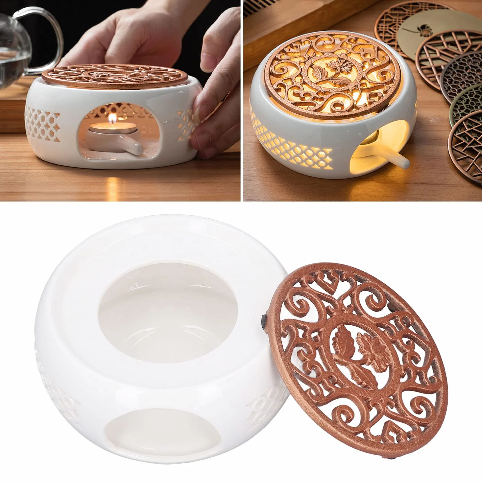Ceramiczny Czajniczka Cieplejsza Trwałe herbatę Podgrzewacza Podgrzewacza Ciepłe Podgrzewacze Herbaty, do Rodzinnej Kawiarni Biurowej