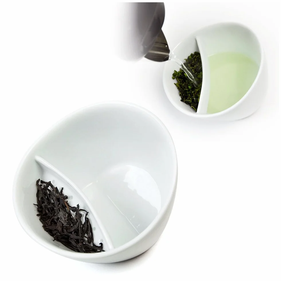 Tilted Smart Tea Infuser Cup Półautomatyczny Ceramiczny Lazy Cup Set