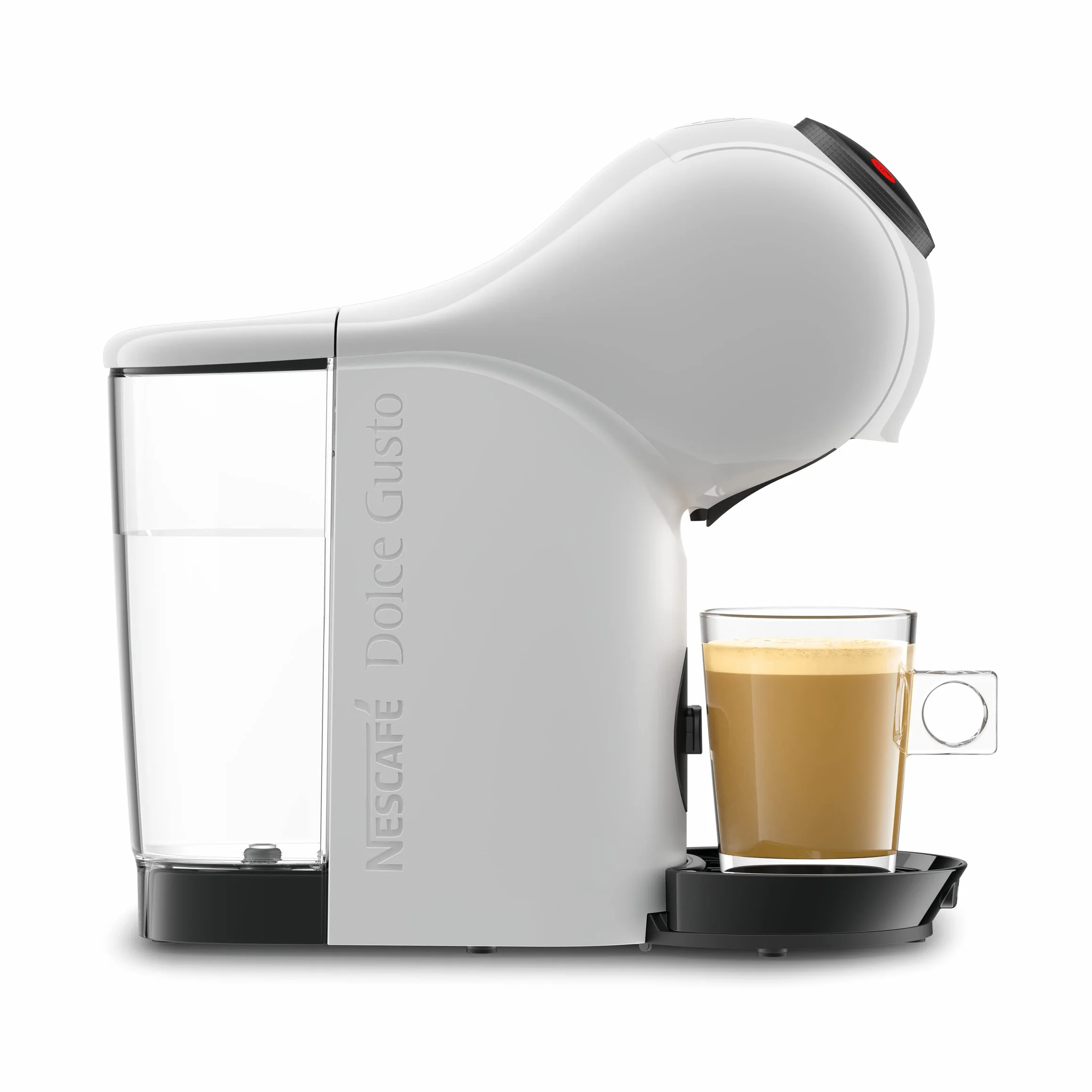 KRUPS KP2431 Nescafé Dolce Gusto Genio S Ekspres do Kawy na Kapsułki, 15 Bar, Kompaktowy, Optymalne Ciśnienie, ponad 30 Kreacji Kawy, Rozmiar do Wyboru, Automatyczne Wyłączanie, Biały