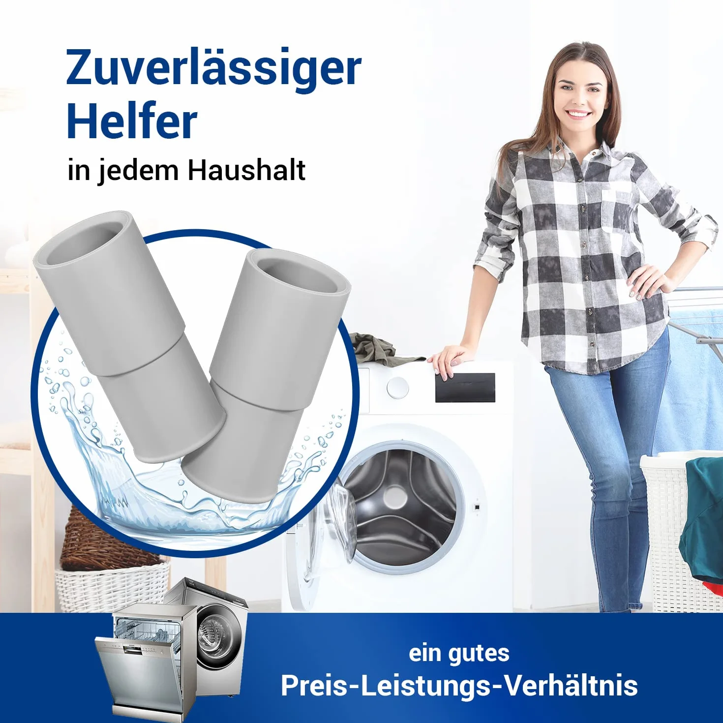 Łącznik węża odpływowego do pralki/zmywarki 2 szt 19-21mm