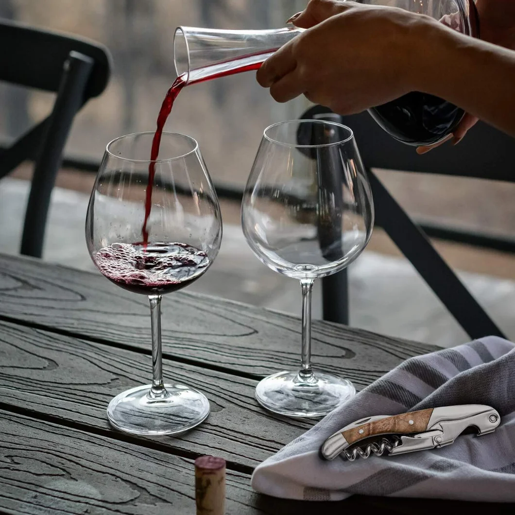 Profesjonalny korkociąg i otwieracz do butelek, nóż kelnerski Sommelier i Laguiole, otwieracz do wina premium, drobne akcesoria do wina, Casparo Design, Edelweiß