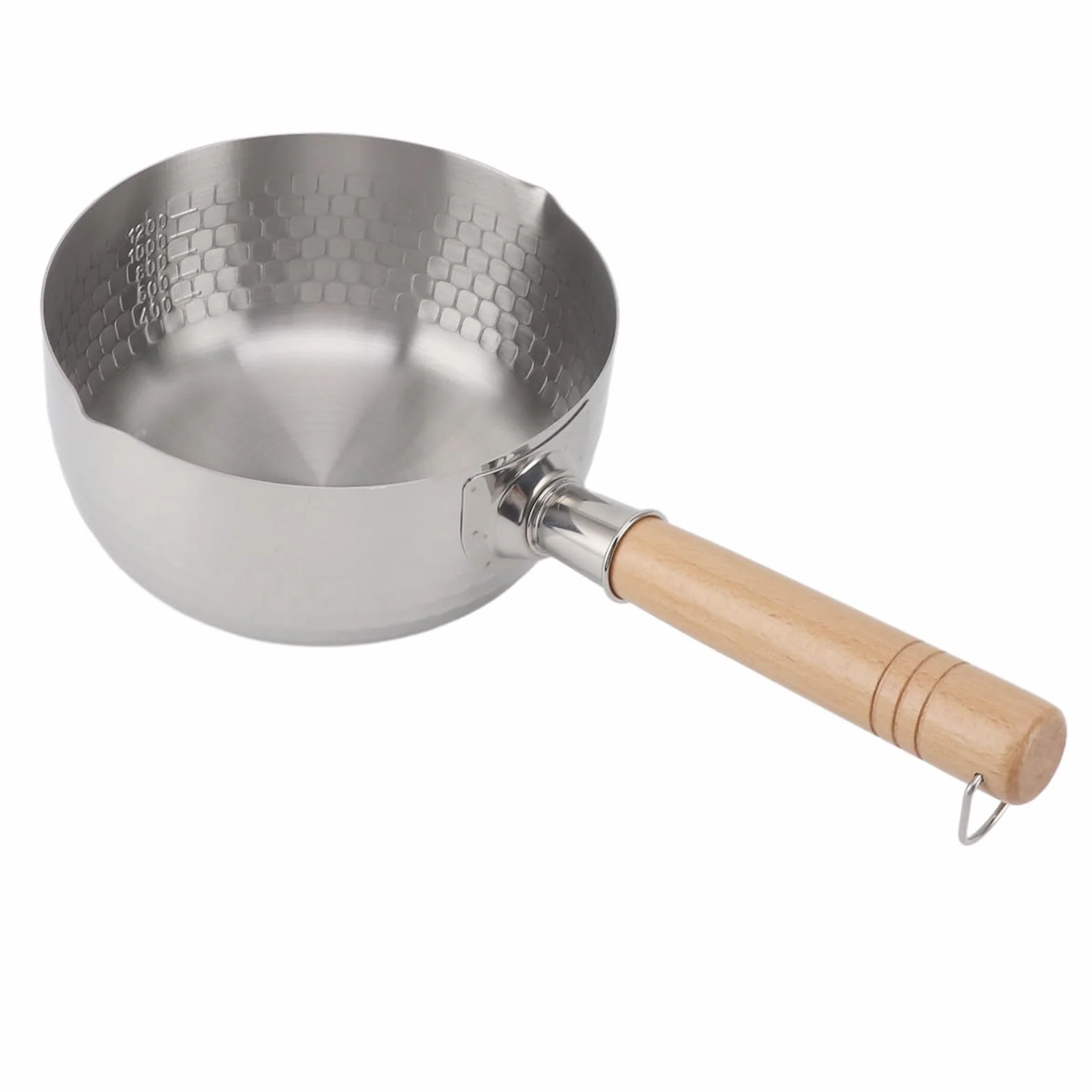 Koreański garnek do ramenu, garnek do gotowania ramen, rondel ze stali nierdzewnej, natychmiastowy garnek do makaronu, równomierne podgrzewanie, łatwy do nalewania garnek do zupy z wygodnym uchwytem,