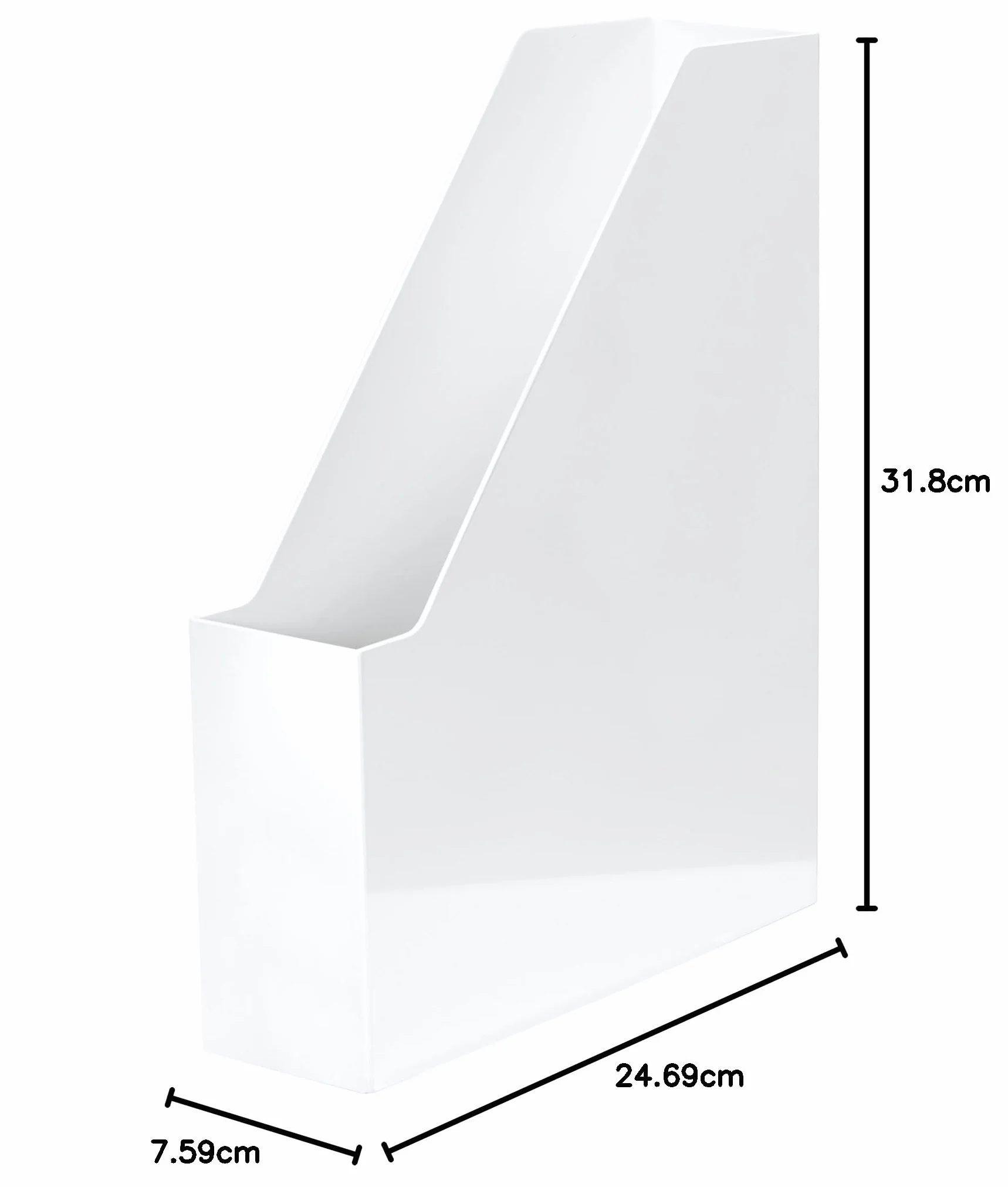 HAN i-Line segregator stojący – 2 sztuki, elegancki, nowoczesny segregator stojący na zeszyty, czasopisma i teczki do formatu A4/C4, biały, 16501-12