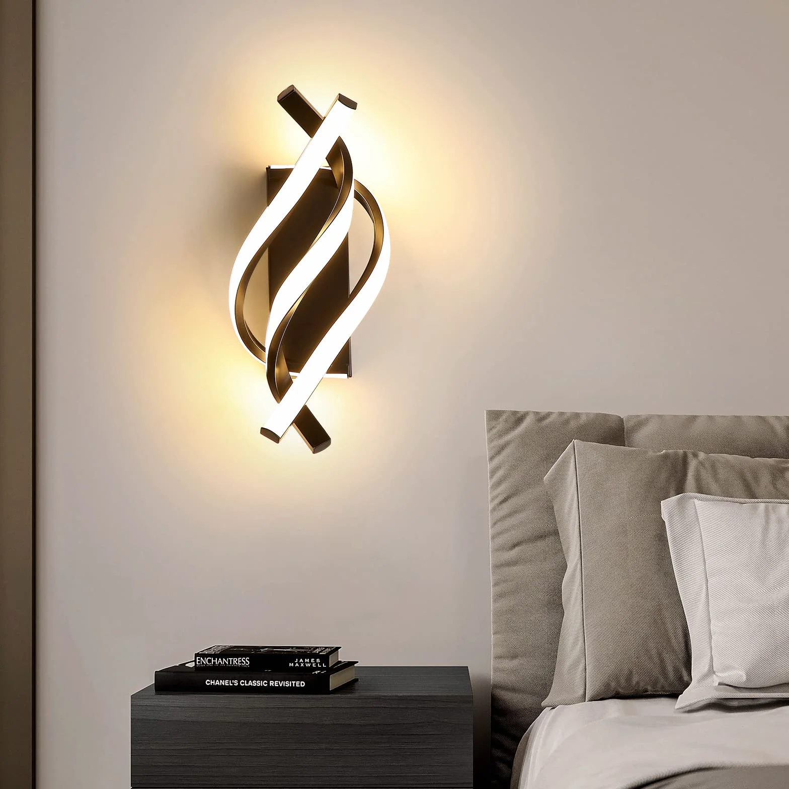 Comely Wewnętrzny Kinkiet LED, 22W 2500LM Prosta Lampa Ścienna LED, Oprawa Kinkiet Wewnętrzny Do Sypialni, Korytarza, Salonu, Biura, Jadalni