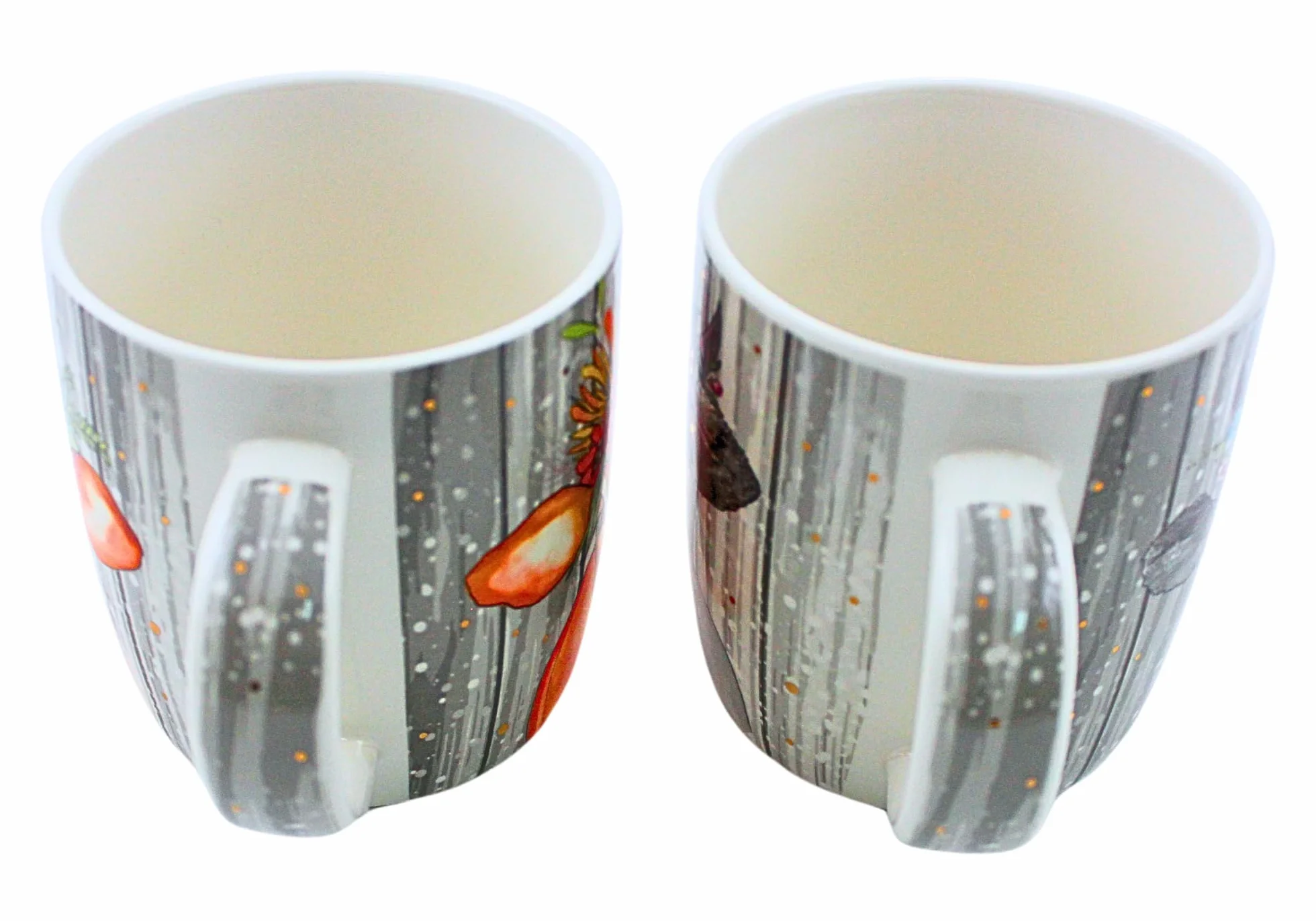 Dekohelden24 Zestaw 2 kubków do kawy filiżanka do kawy z porcelany - motyw: krowa z nakryciem głowy - wymiary wys./Ø: 12 x 9 cm, pojemność 300 ml,