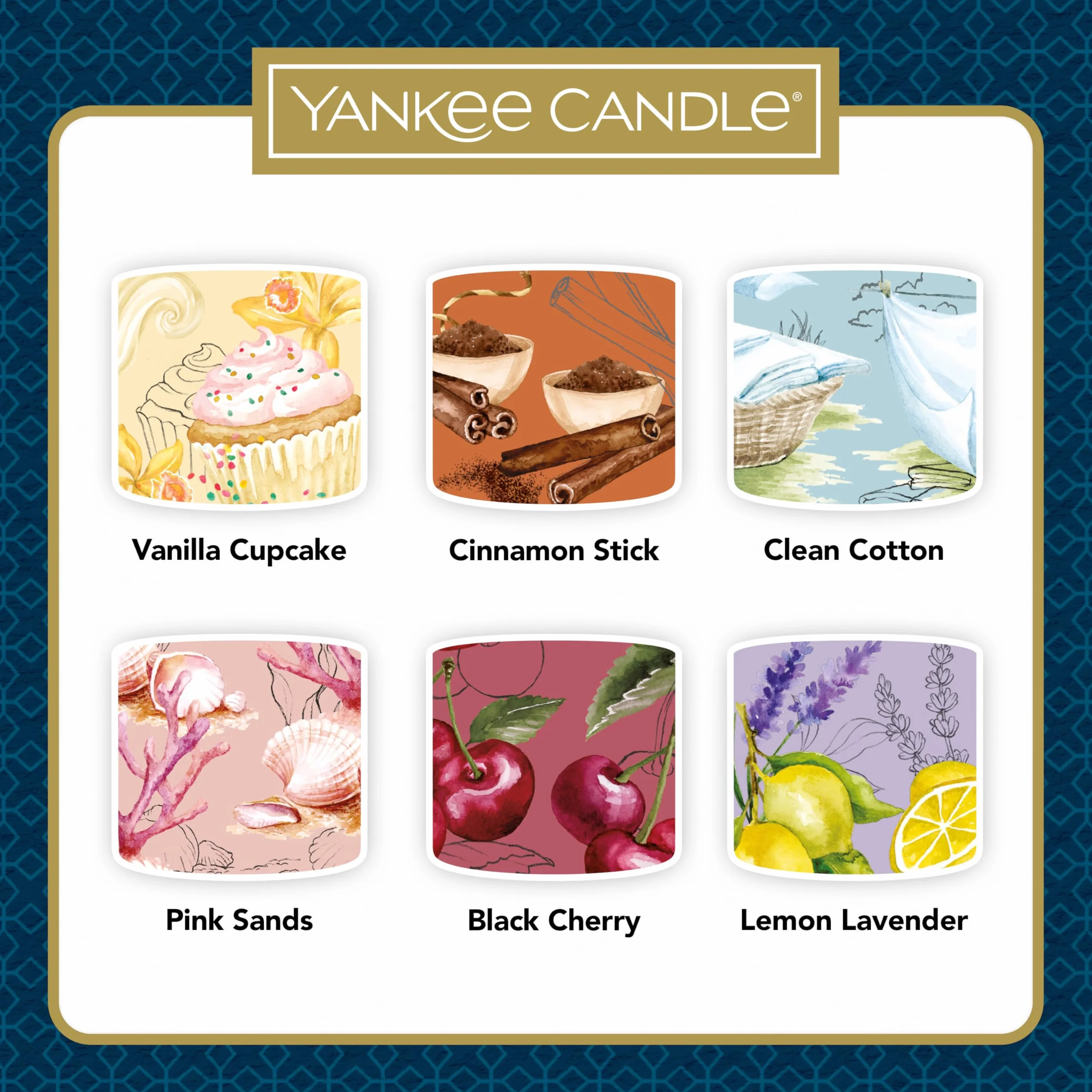 Yankee Candle Zestaw upominkowy świec zapachowych wotywne 6 sztuk mieszanka wosku sojowego