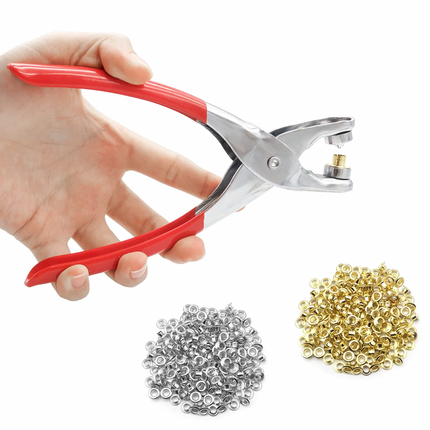 LURICO Zestaw narzędzi oczka, 400 sztuk 6.2 inch szczypce do uszczelniania, Grommet zestaw oczka na plandeki, narzędzie Grommet na ścięgno tkaniny torby buty odzież kapelusz