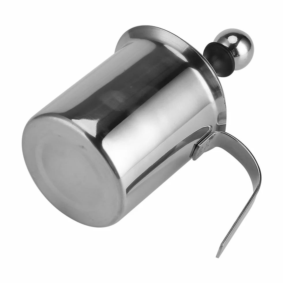 Ejoyous Ręczny spieniacz do mleka, podwójny ręczny spieniacz do mleka, spieniacz do mleka ze stali nierdzewnej dzięki podwójnemu sitku i specjalnemu mechanizmowi dociskania