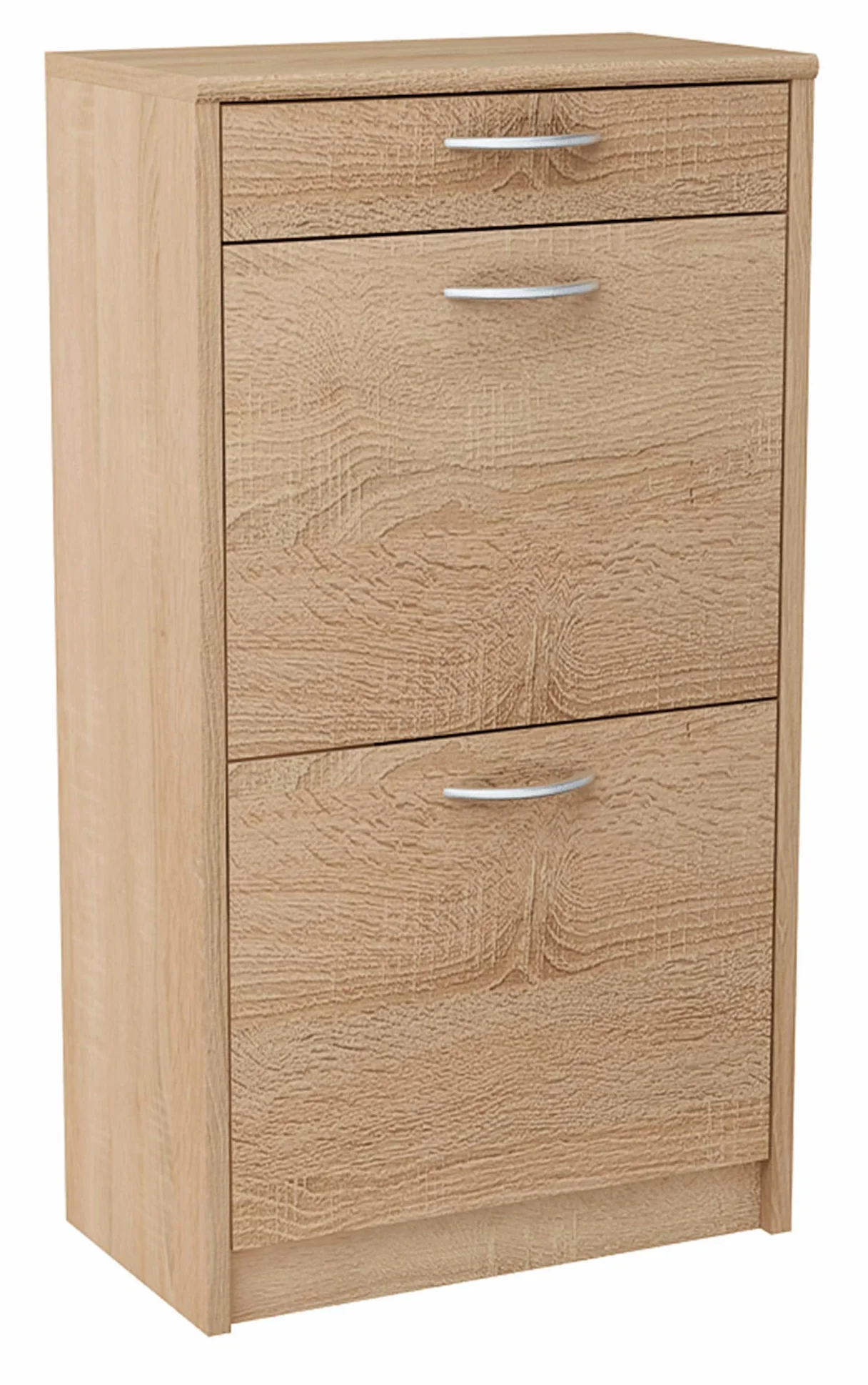 MATKAM Szafka na buty o nowoczesnym wyglądzie, 50x92x28 cm, 16 mm laminowana płyta meblowa, z tylną ścianką, 2 rozkładane półki, 1 szuflada