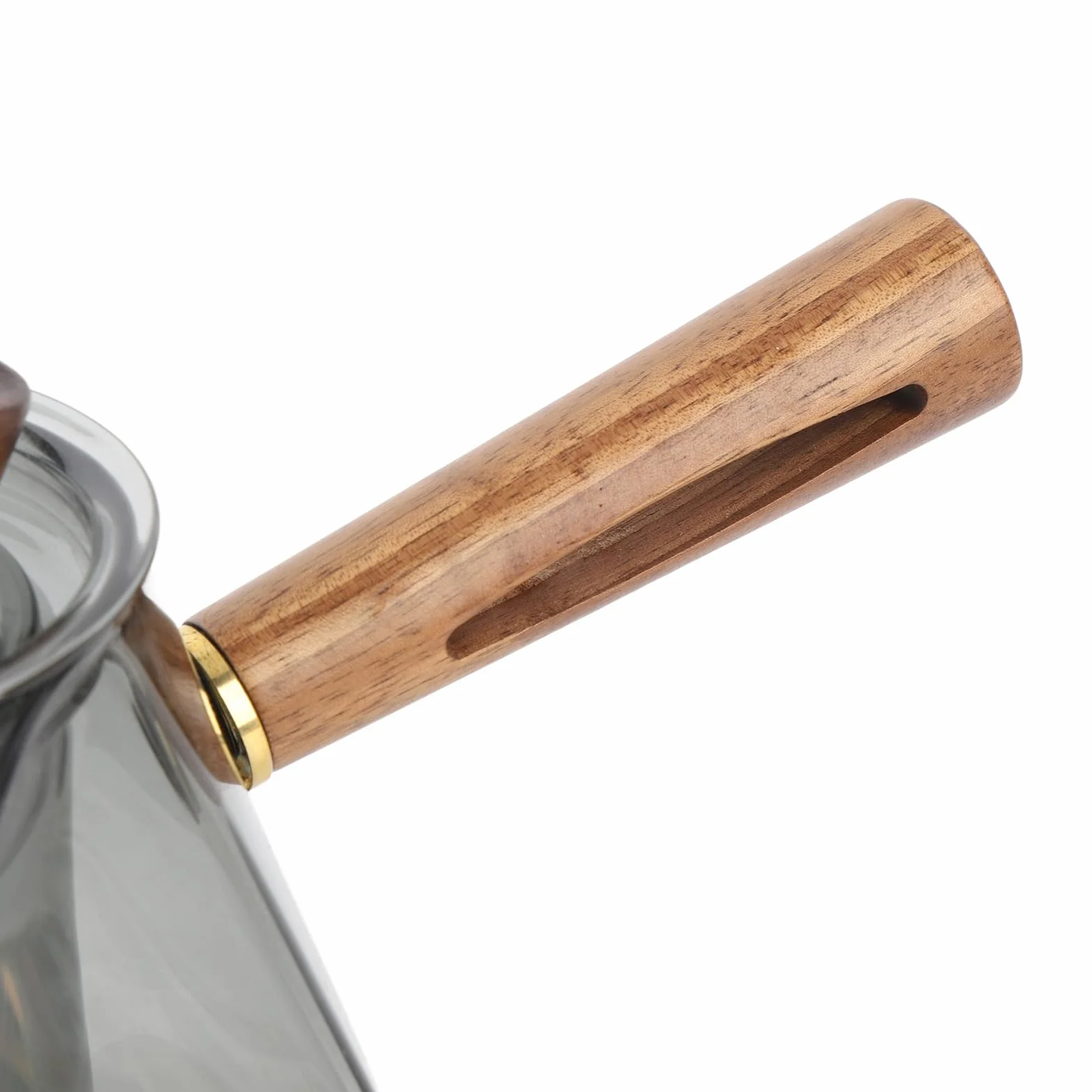Separacja Wody Garnek Herbaty 500 Ml Szkła Browarowanie z Drewnianym Uchwytem Zdejmowanym Infuzorem Infuzer, Ehugos Stevetop Bezpieczny Duży Garnek, Kwitnienie i Luźne Ręcznie