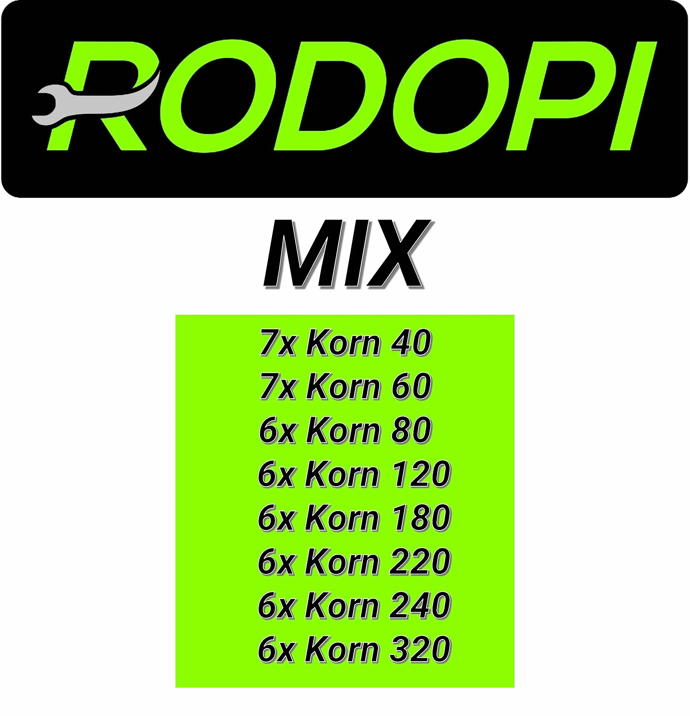 RODOPI Papier ścierny RedDevil 150 mm krążki szlifierskie na rzep ziarnistość 40-320, podkładki szlifierskie do szlifierek mimośrodowych, 6 otworów, krążki na rzep, cyrkonia, korund, 50 sztuk