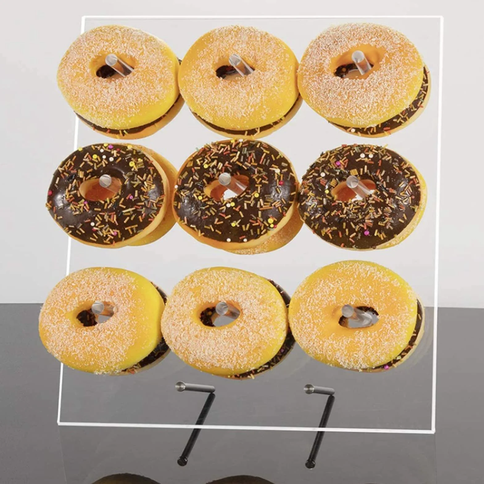 Akrylowy Stojak na Pączki Przezroczysty Uchwyt na Półkę