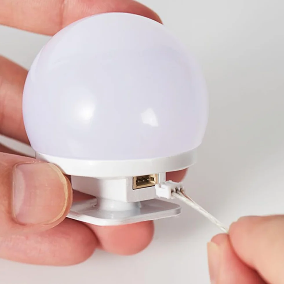 Lustro Led Toaletka 10 żarówek Hollywood Zestaw do ściemniania światła Lustro Toaletka Makeup Rampa Zdejmowana lampa do lustra 3 kolory oświetlenie toaletki (10)