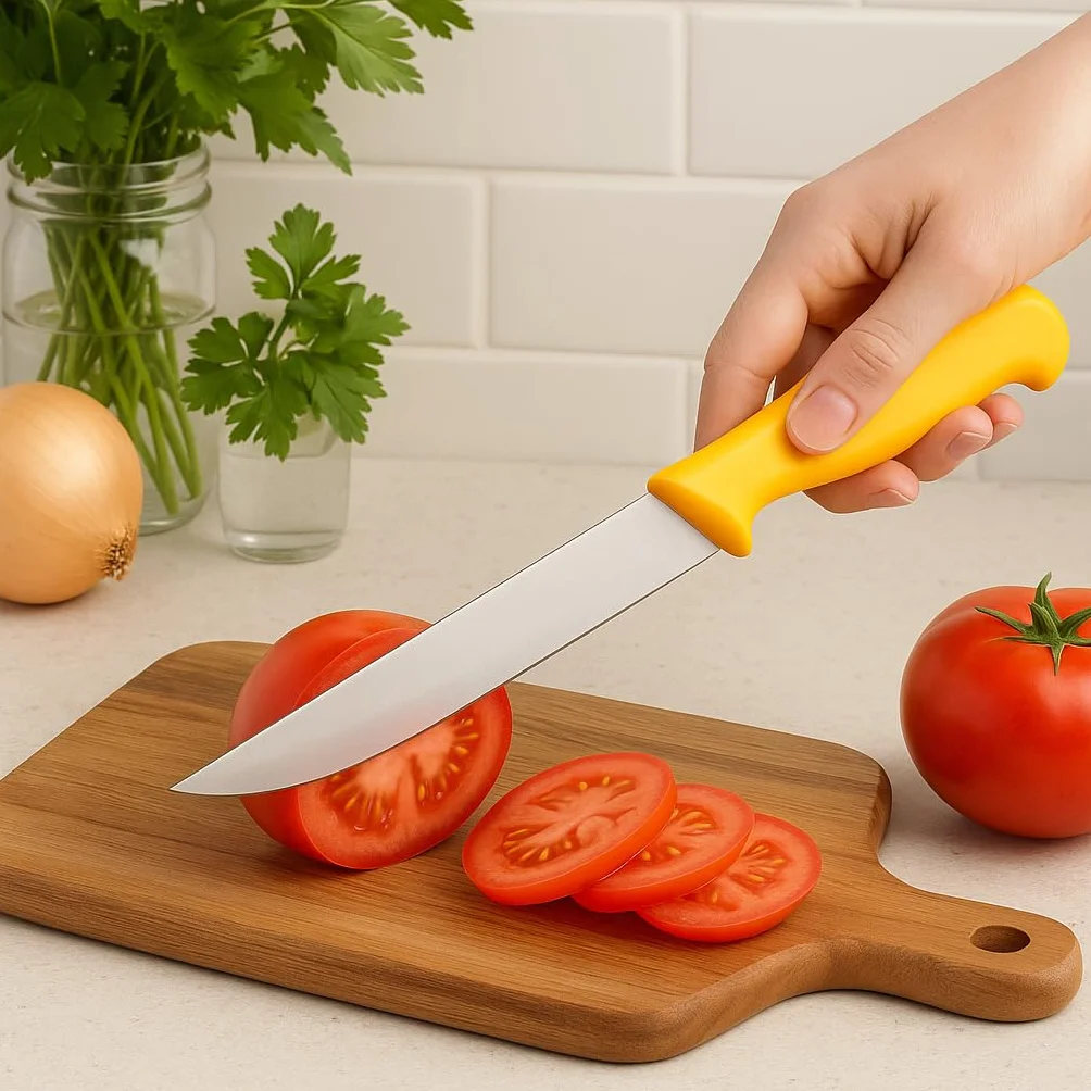 5-częściowy zestaw noży do mięsa ze stali nierdzewnej, ostre, profesjonalne noże kuchenne z ergonomicznymi uchwytami, nóż do mięsa, nóż do wykrawania i filetowania do precyzyjnego krojenia mięsa