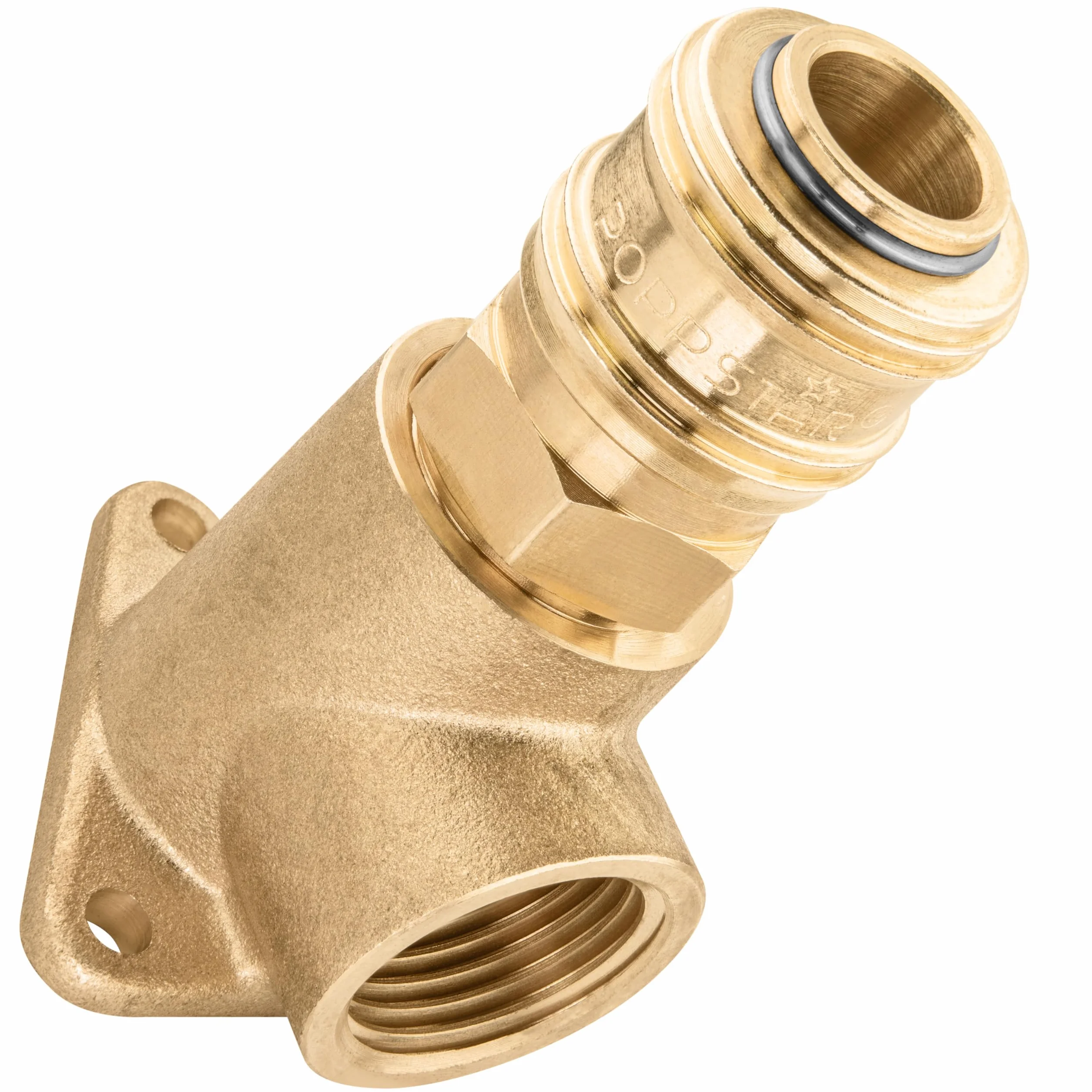Poppstar Gniazdo ścienne rozdzielacz pneumatyczny do montażu na ścianie (przyłącze z gwintem wew. 1/2" (18,7 mm) z szybkozłączką NW 7,2)