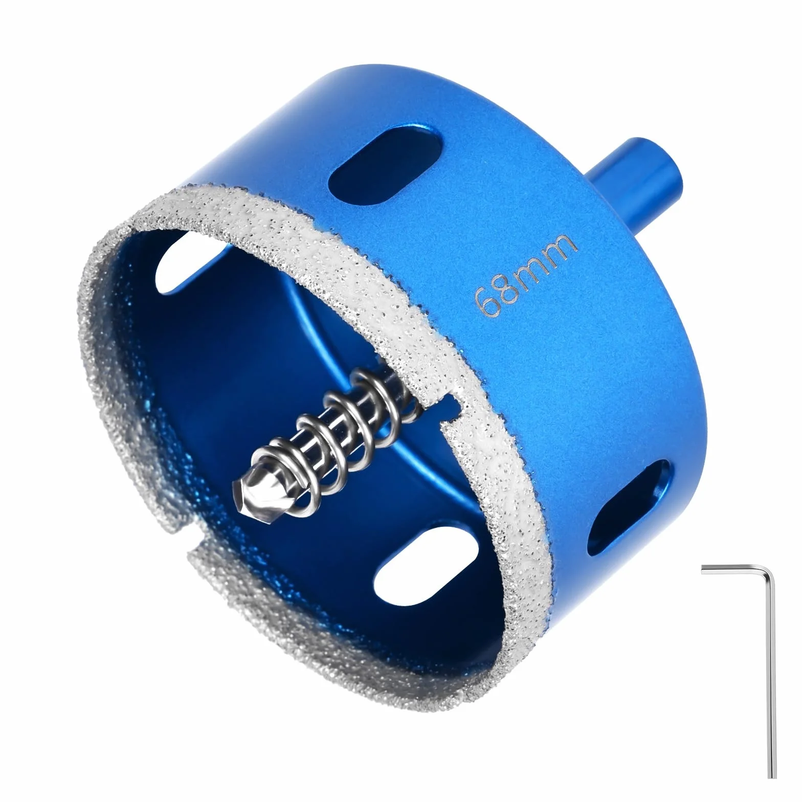 Flintronic Diamentowa otwornica 68 mm z wiertłem centralnym, diamentowa, do cięcia szkła, płytek, porcelany, ceramiki, marmuru