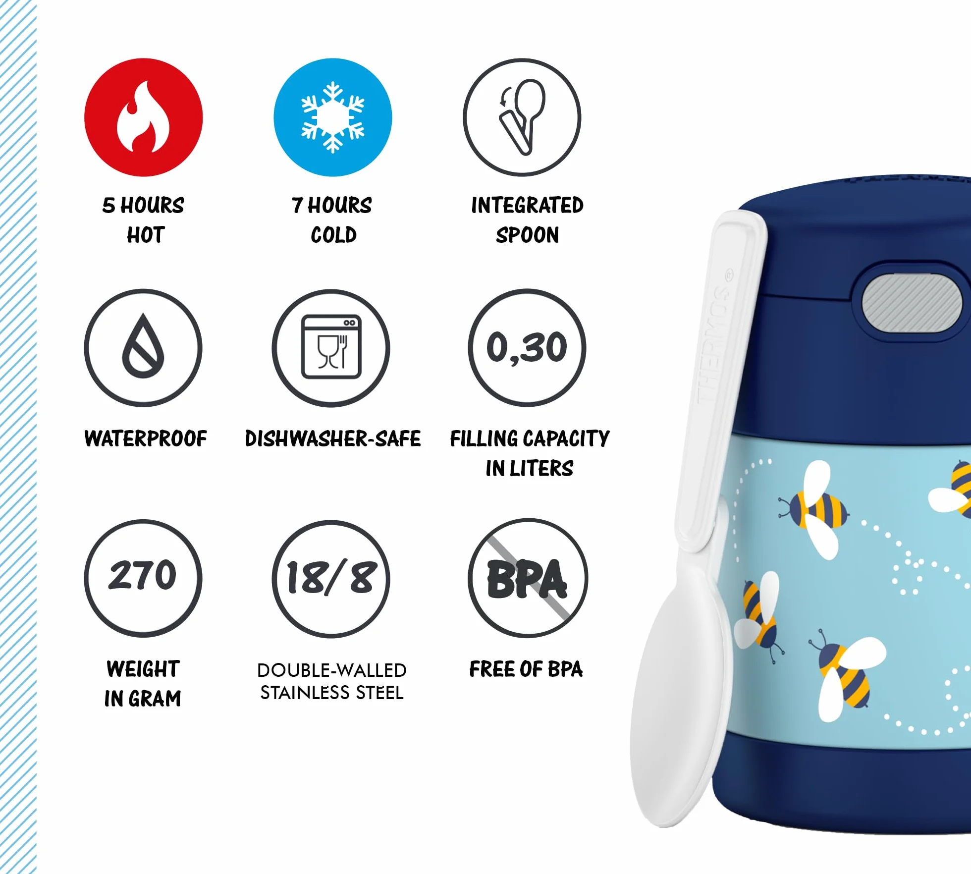 Thermos Funtainer Food Jar Bees 0,30L