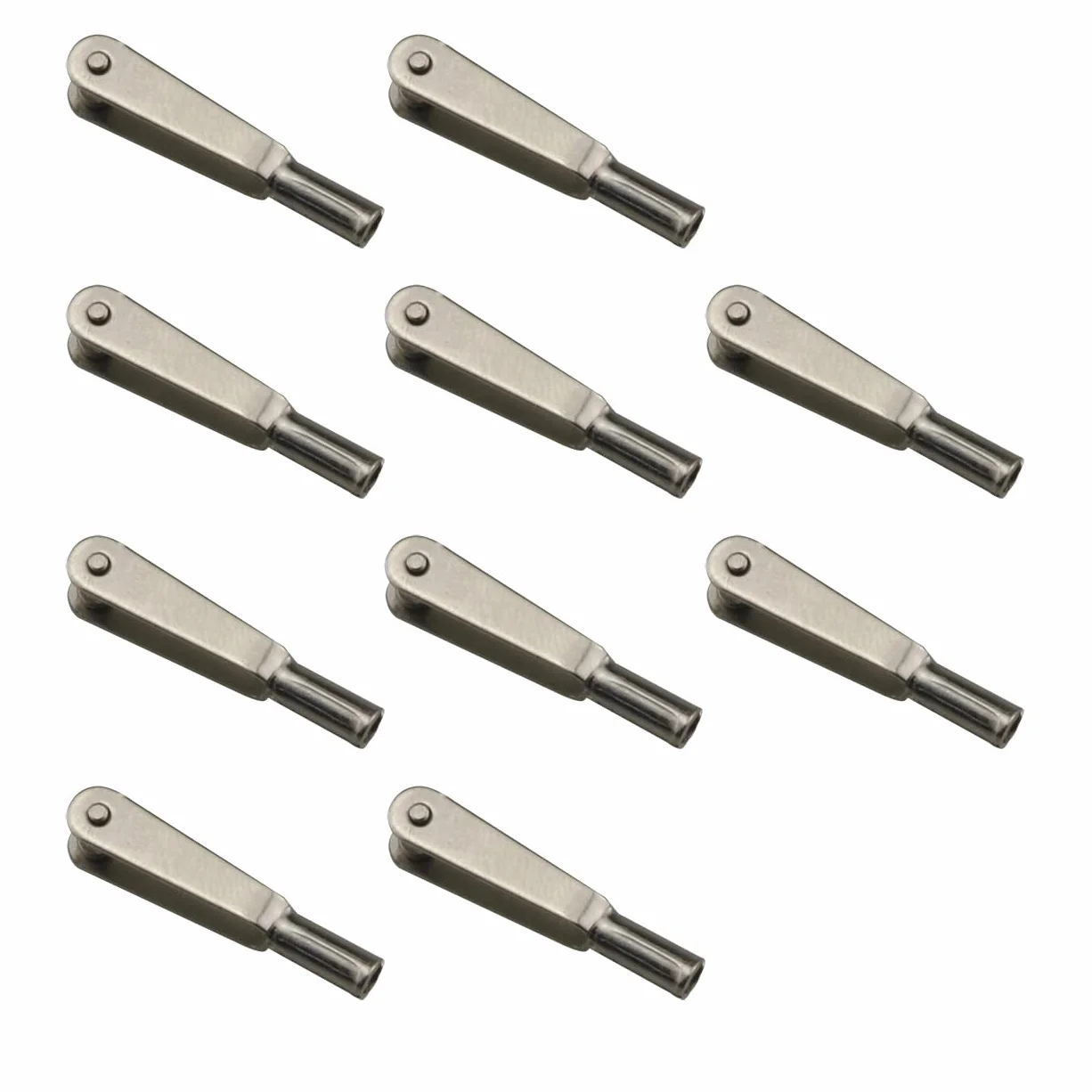10 szt. klips do gwintu M2, samozamykające się metalowe klipsy widełkowe, mini zatrzaski do mocowania skrzydła RC, samolotu, części modelu RC, samolotu elektrycznego, srebrny