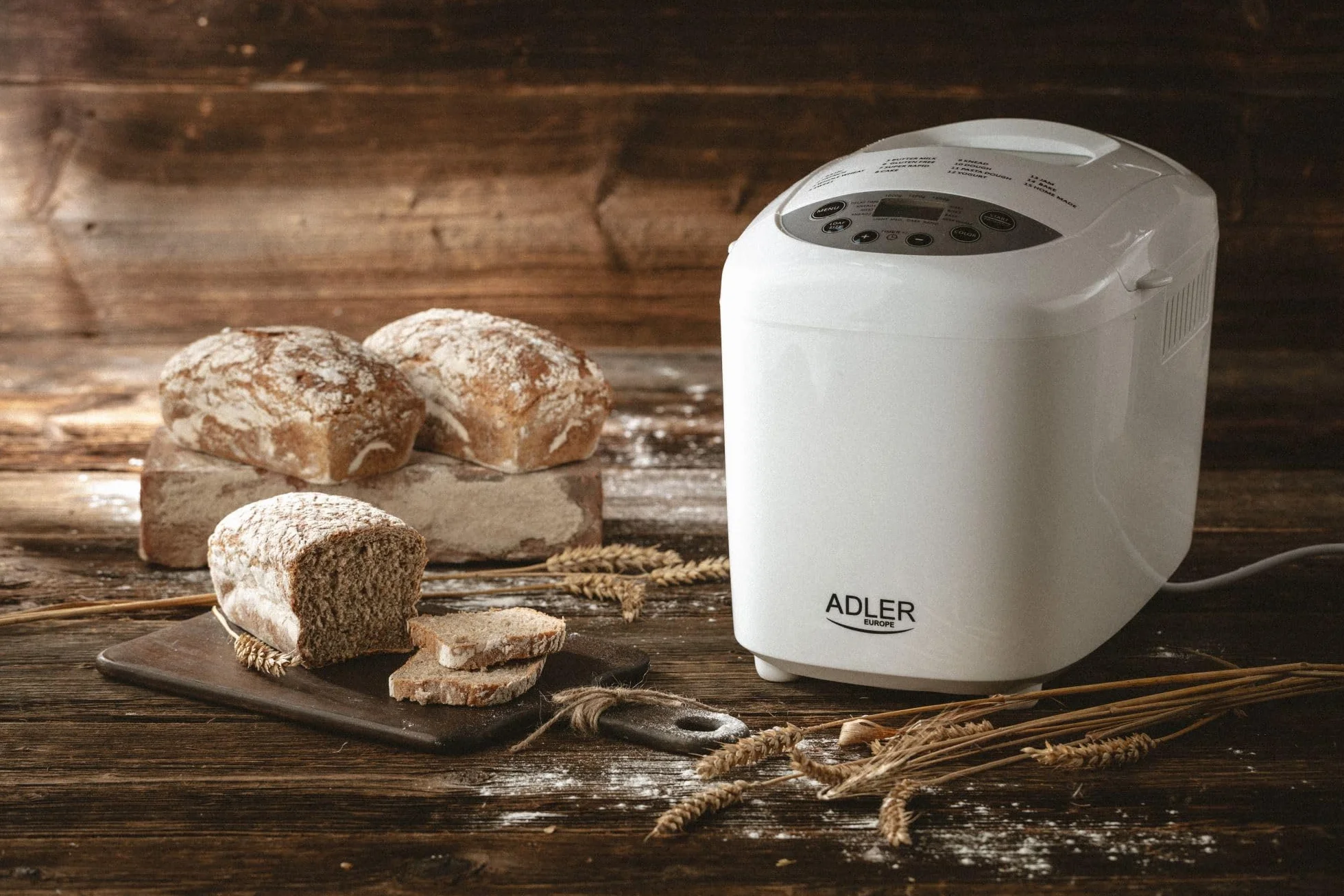 Adler ad6019 Bread Maker Automat do Pieczenia Chleba, 220 W, Biały