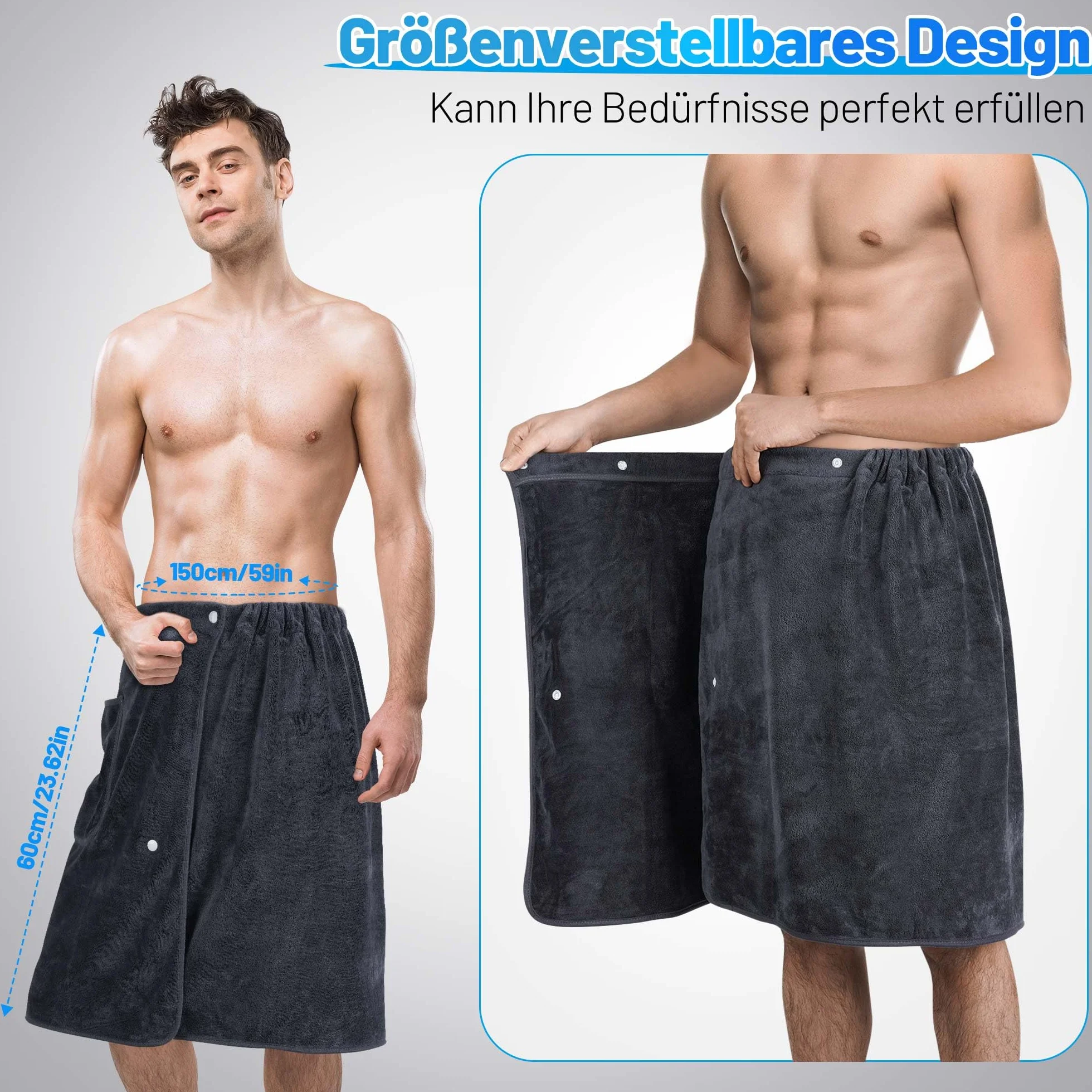 Męski kilt do sauny (Ciemnoszary)