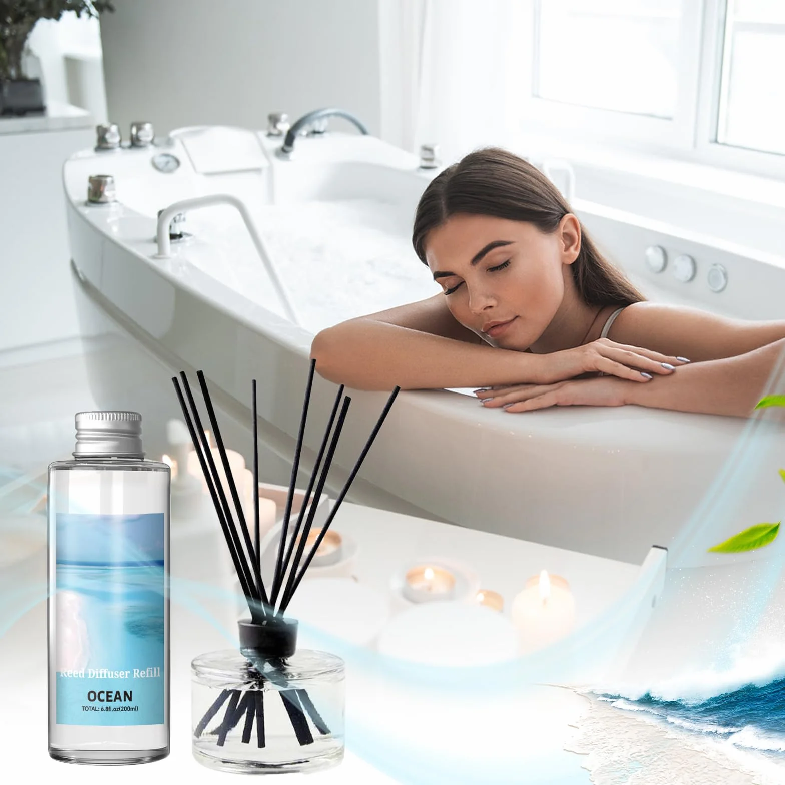 SCENTORINI Zapach do pomieszczeń ocean 200 ml butelka uzupełniająca do dyfuzora