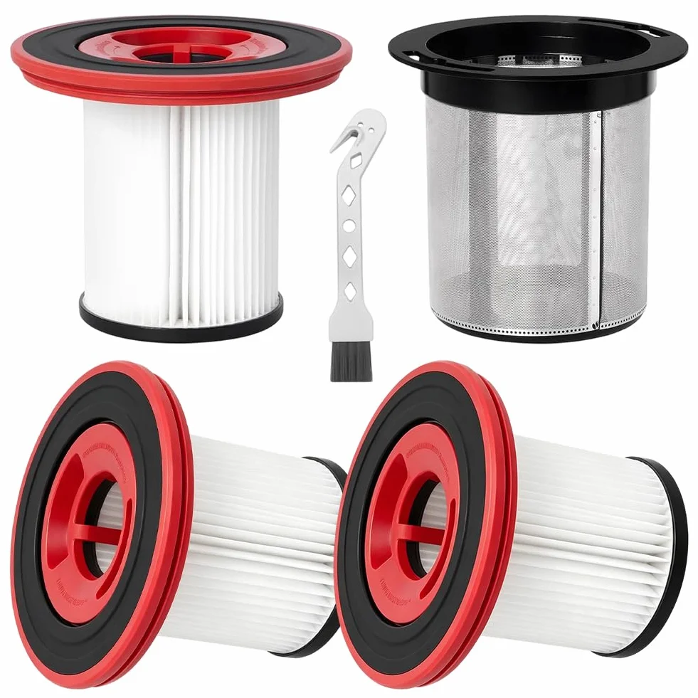 Zestaw 4 filtrów zamiennych do odkurzacza bezprzewodowego Bosch Unlimited Series 7, pasuje do BKS711XXL, BBS711W, BCS711GB, BBS712A, BKS711MALL, 3 filtry HEPA + 1 filtr wstępny ze stali nierdzewnej