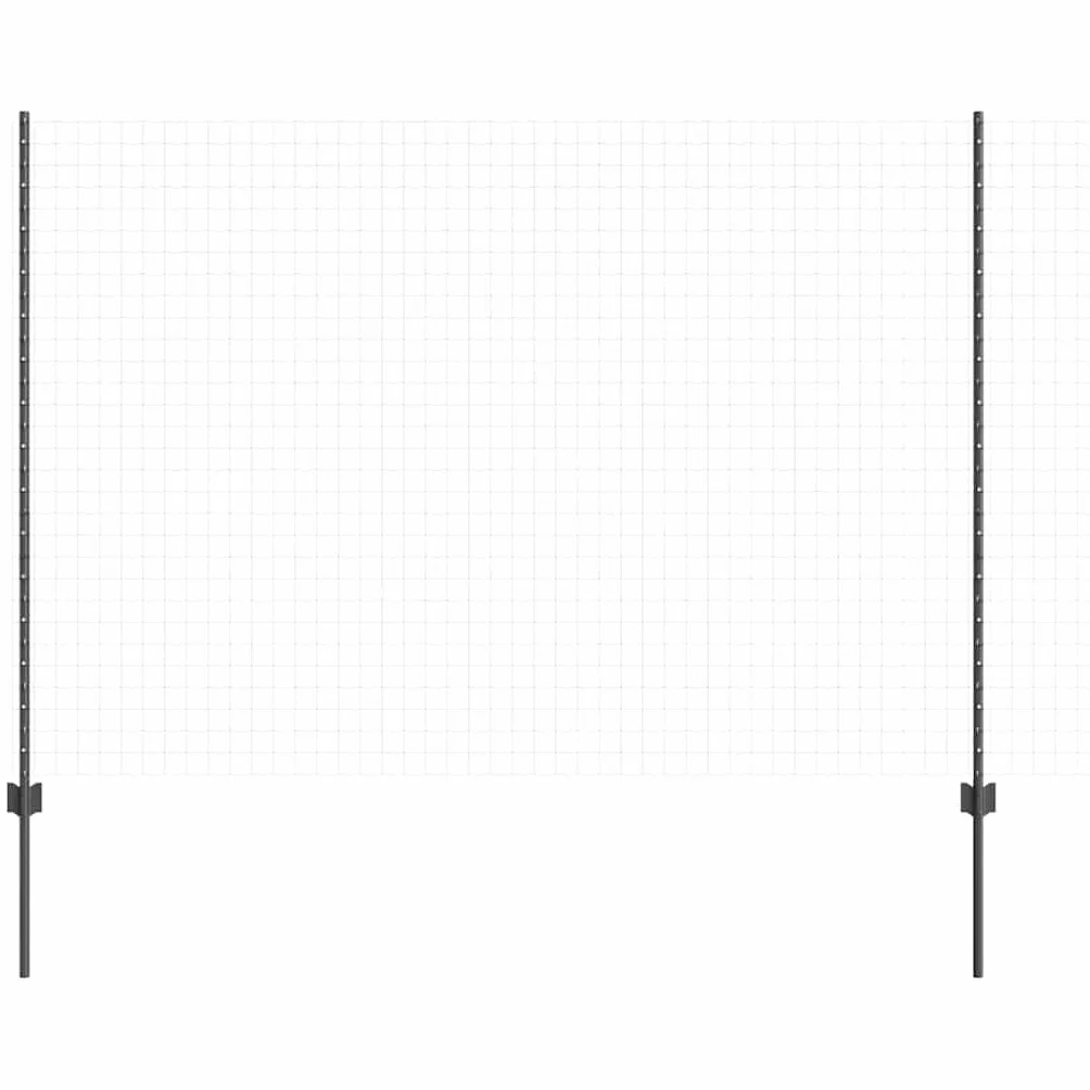 vidaXL Słupek ogrodzeniowy. 5 pcs Szary 150 cm Stal, Słupki ogrodowe i tarasowe, trwałe cylindryczne, nowoczesna bariera do Twojego podwórka