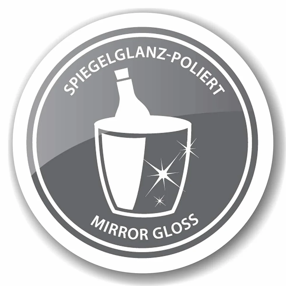 EDZARD Nebraska chłodziarka do butelek, wysokość 20 cm, średnica 12 cm, na 1 butelkę, z podwójnymi ściankami, stal nierdzewna polerowana na wysoki połysk, młotkowana, ręczna robota – chłodziarka do