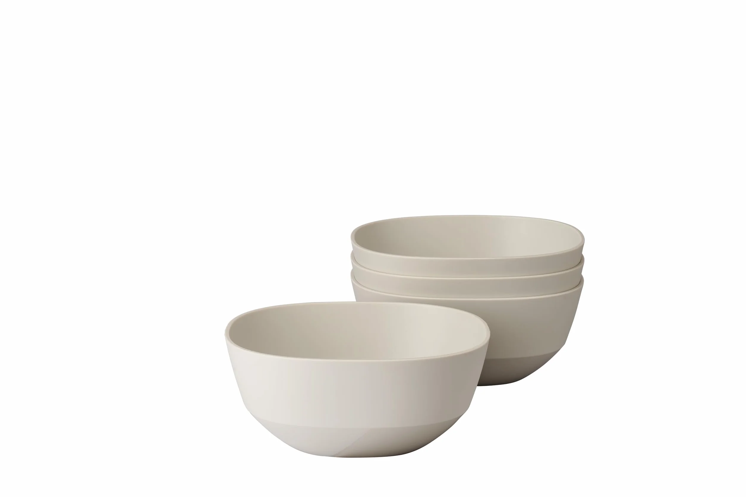 Mepal Miska do Serwowania Silueta, 4 Sztuki, Nadaje Sie do Zmywarki i Kuchenki Mikrofalowej, Salaterka, do Tapas, Zastawa Stołowa, 750 Ml, Biały (Nordic White)