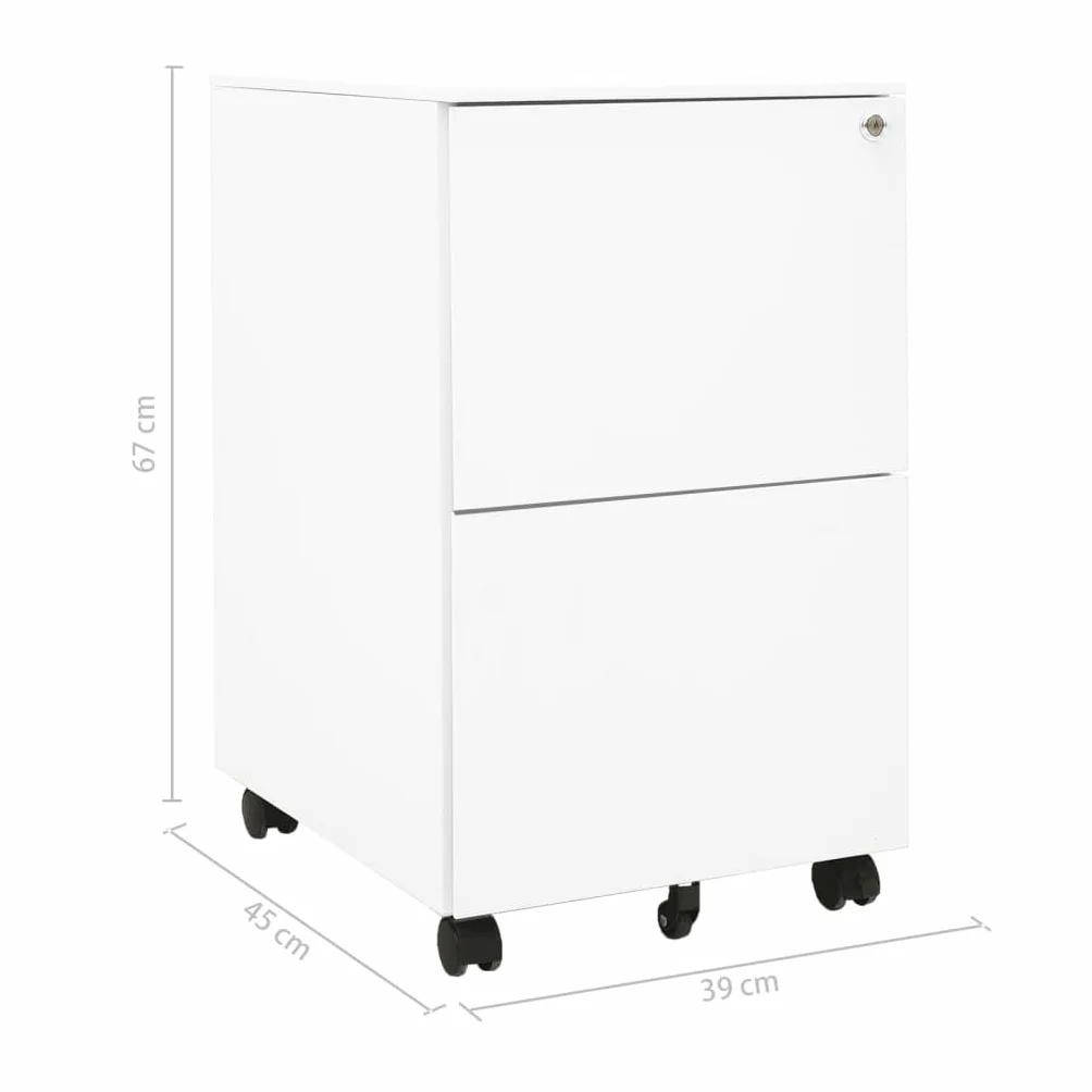 Bussandri Exclusive - Mobilny blok szuflady 39x45x67 cm stal biała
