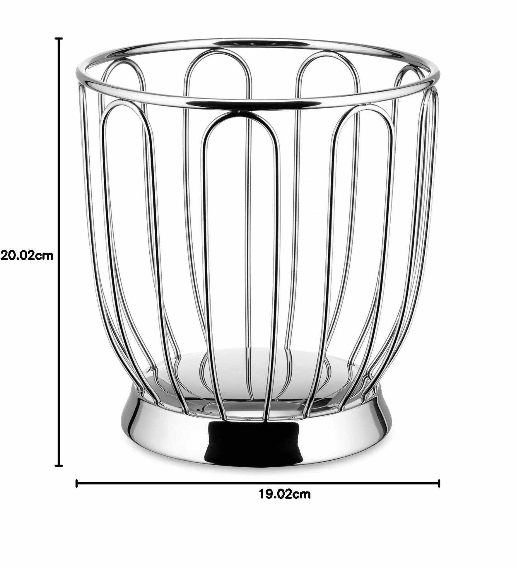 Alessi 370/19 – designerska umowa druciana zgniatana, stal nierdzewna 18/10, 19 cm
