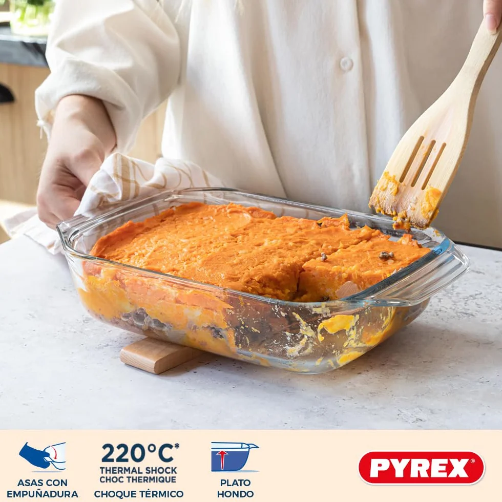 Pyrex® Essentials prostokątne szklane naczynia lasagne (35 x 23 cm, 40 x 27 cm)
