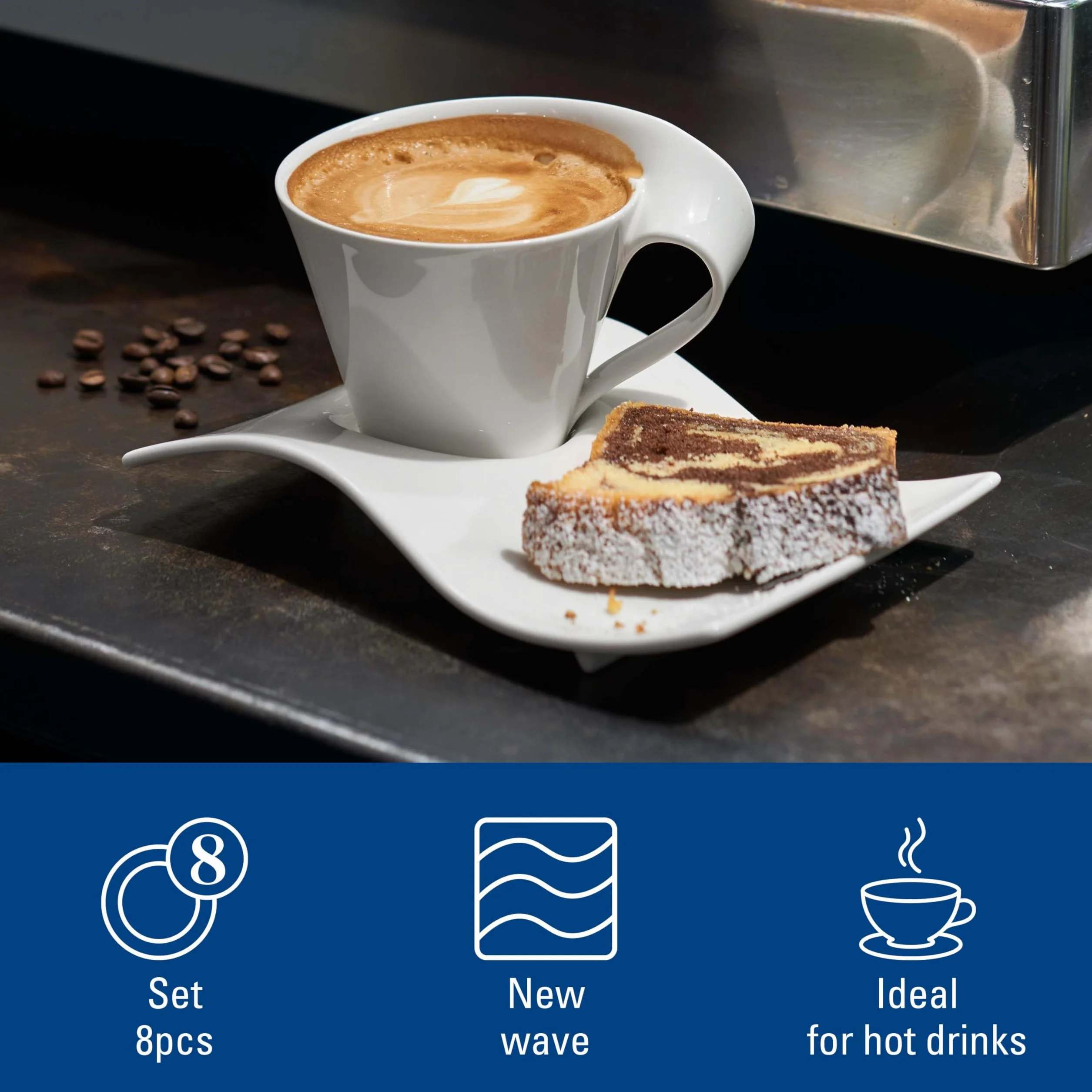 Villeroy & Boch New Wave zestaw do espresso, 8 sztuk