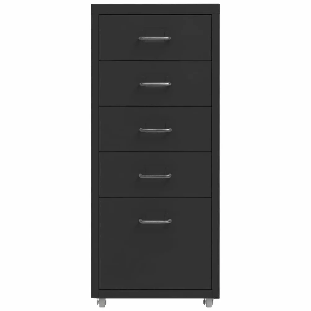 vidaXL Mobilna szafka kartotekowa, czarna, 28x41x69 cm, metalowa, szafka, szafka na dokumenty, szafka kartotekowa, szafki, szafki na dokumenty