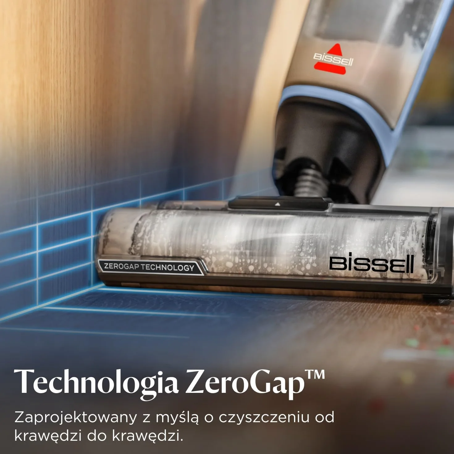 BISSELL CrossWave Edge, Odkurzacz Piorący i Na Mokro, Odkurzacz Pionowy, Systemem Samooczyszczania, Wielofunkcyjne Urządzenie Pionowe ZeroGap, Do Podłóg i Dywanów, 7.5m Kabel, 4088N