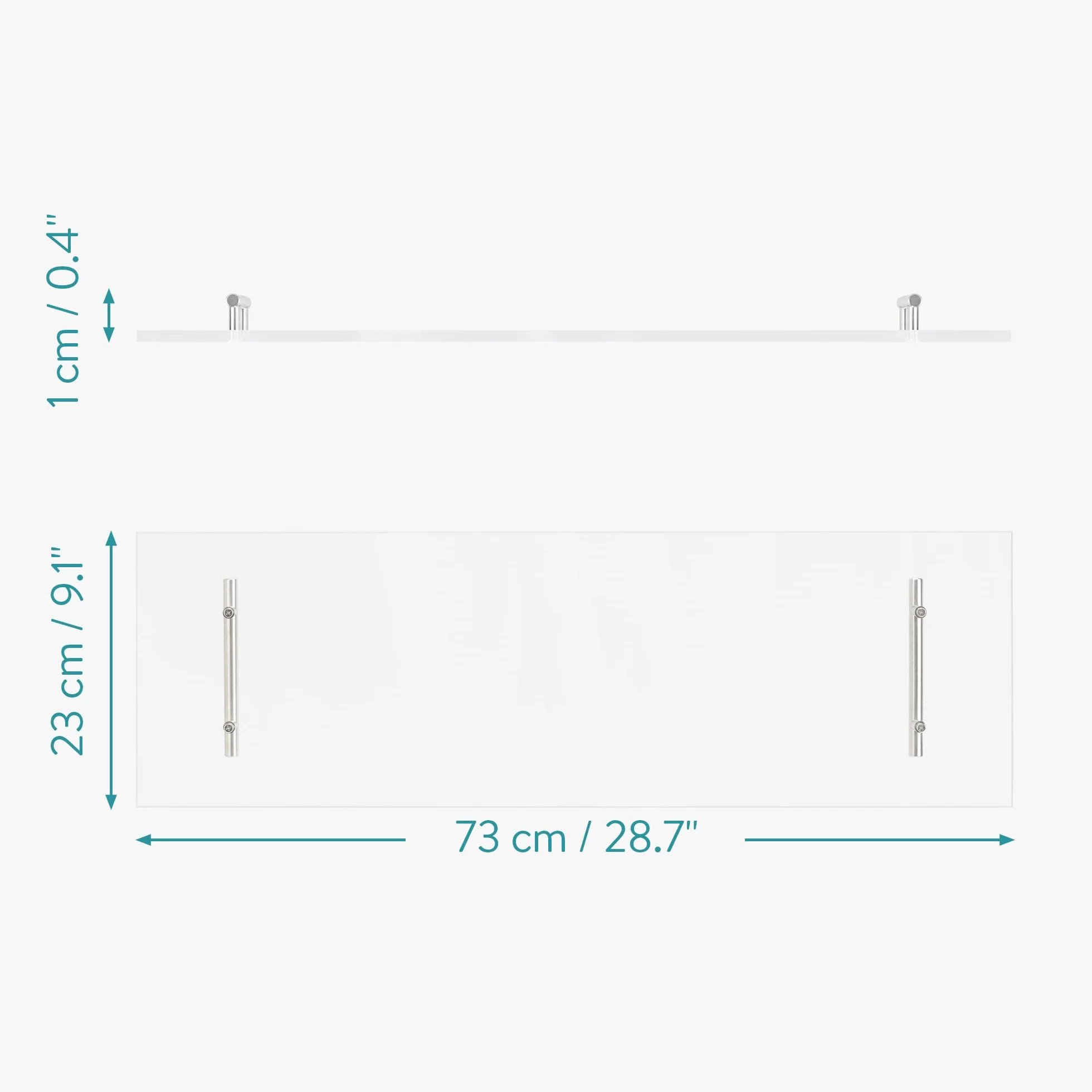 Navaris Akrylowa taca łazienkowa, regał na kieliszki do wina, książkę, telefon, tablet, czytnik e-booków, akcesoria kąpielowe z uchwytami, 73 cm x 23 cm
