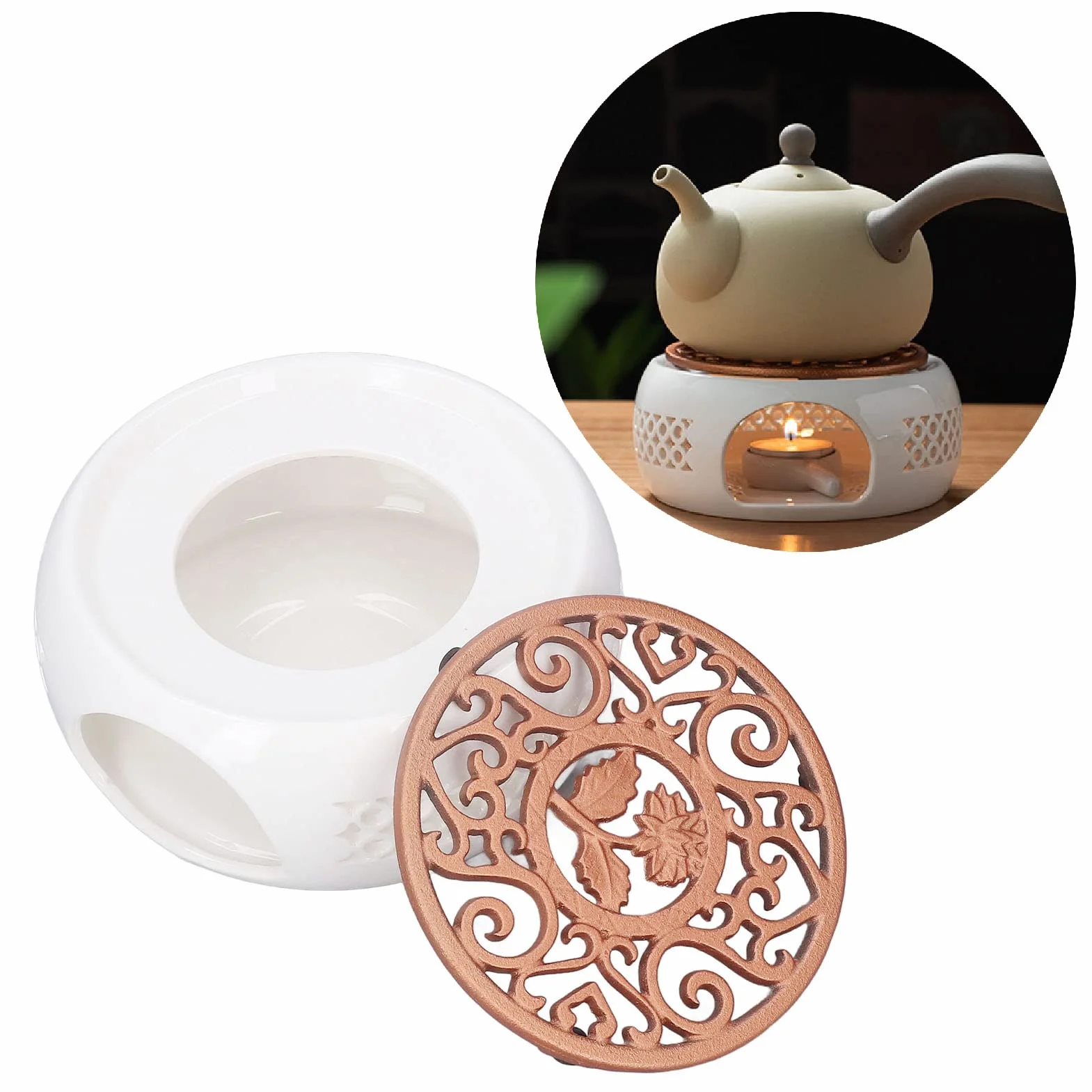 Ceramiczny Czajniczka Cieplejsza Trwałe herbatę Podgrzewacza Podgrzewacza Ciepłe Podgrzewacze Herbaty, do Rodzinnej Kawiarni Biurowej