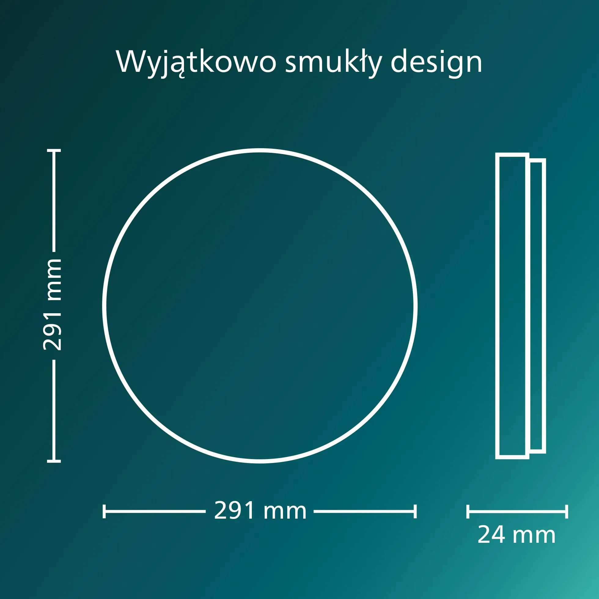 Philips Superslim — oprawa sufitowa z pilotem, 5 gotowych scen świetlnych, płynne przyciemnianie do 1%, łatwe sterowanie, prosty montaż, smukła konstrukcja, 22 W, okrągła, biała