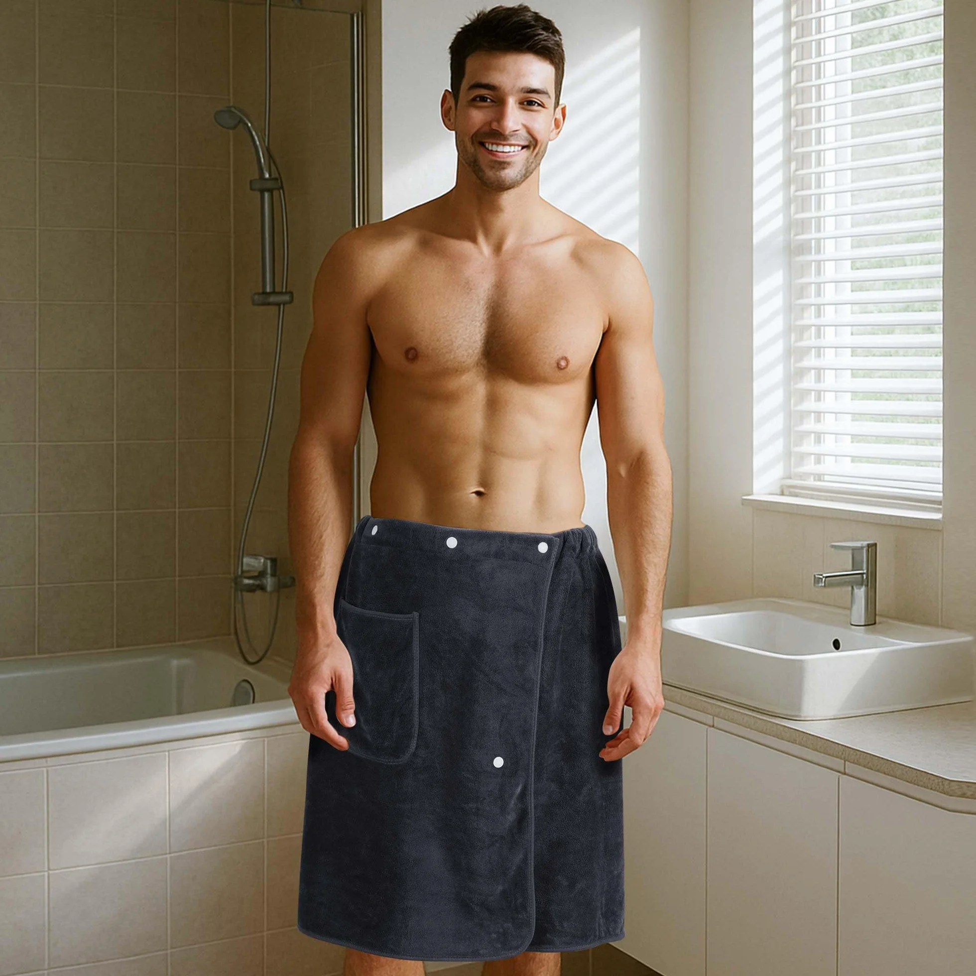 Męski kilt do sauny (Ciemnoszary)