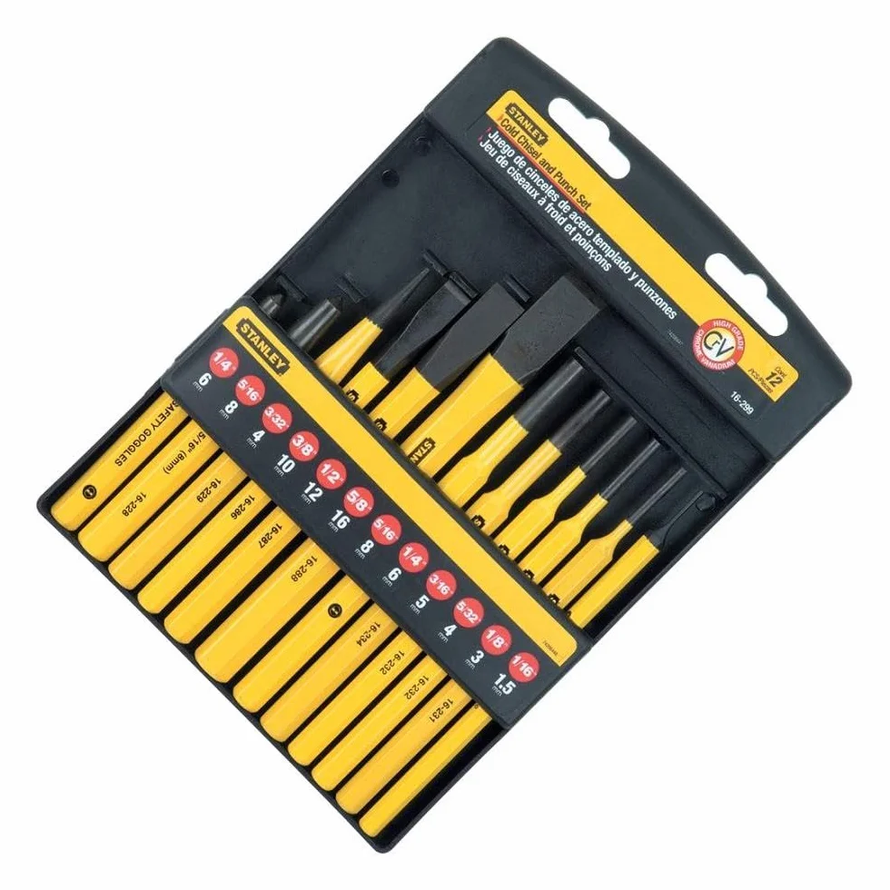 Stanley Black & Decker 4-18-299 Zestaw Narzędzi Udarowych, Żółty, 12 Sztuk