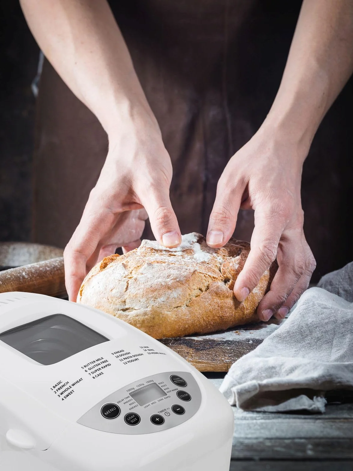 Adler ad6019 Bread Maker Automat do Pieczenia Chleba, 220 W, Biały