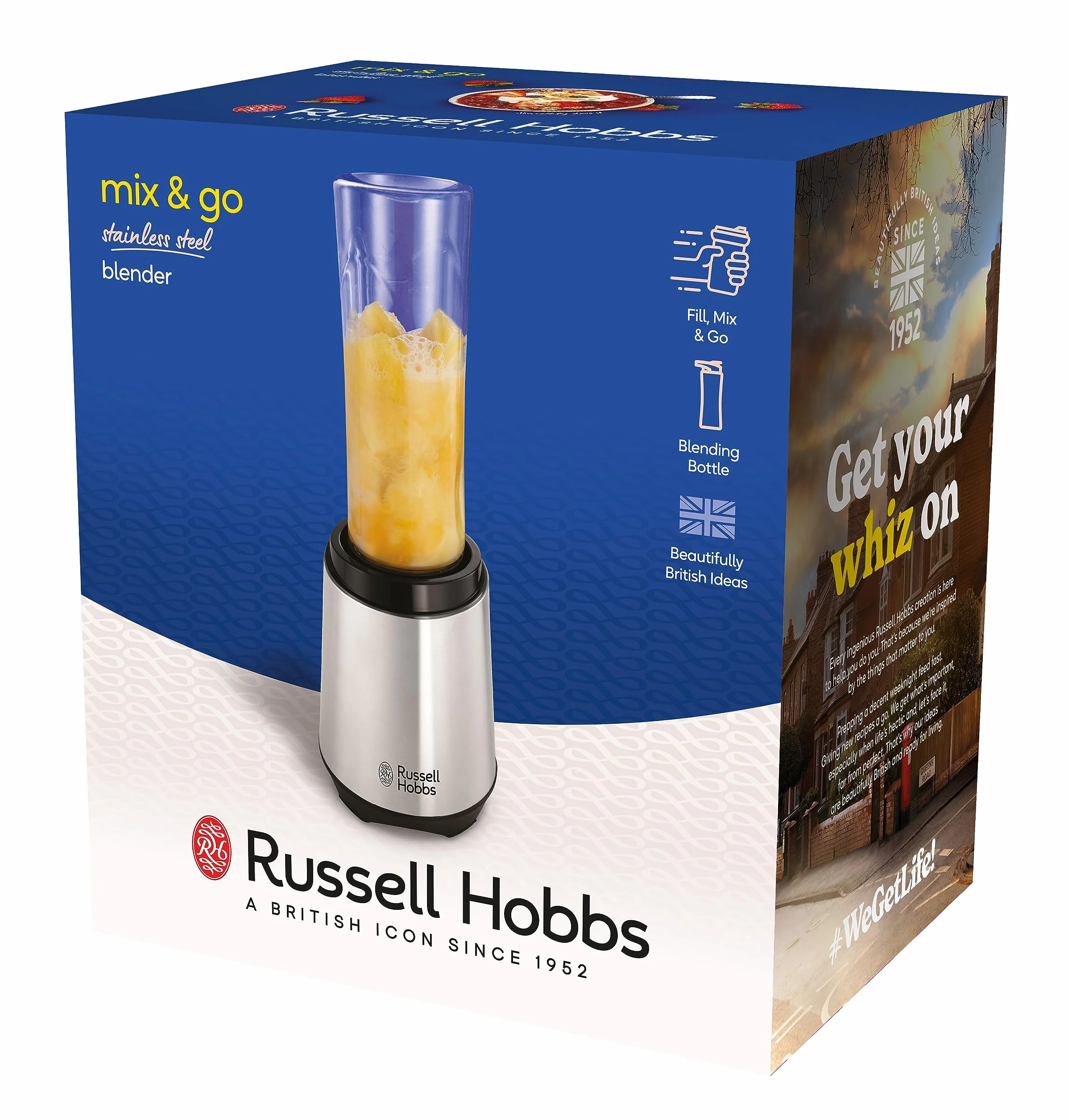 Russell Hobbs Blender personalny 300W 23,5tys obr/min 600ml Mix&Go 23472-56