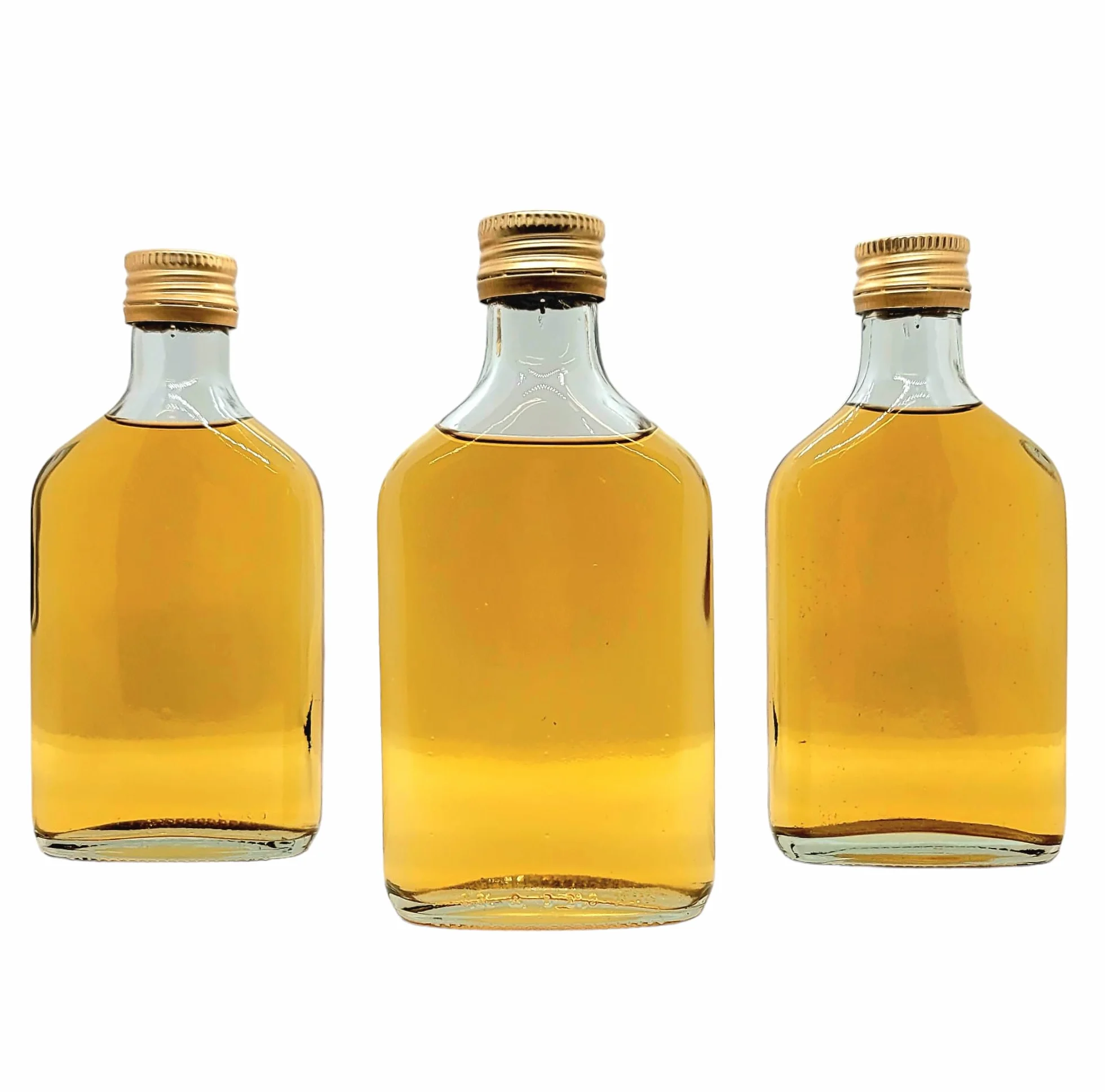 20 x szklane butelki 200 ml (0,2 l) i metalowe zakrętki (zakręcane pokrywki) – domowe zaparzanie oleju ginowego, octu, wódki winnej, 20 x butelka 200 ml + złote zakrętki)