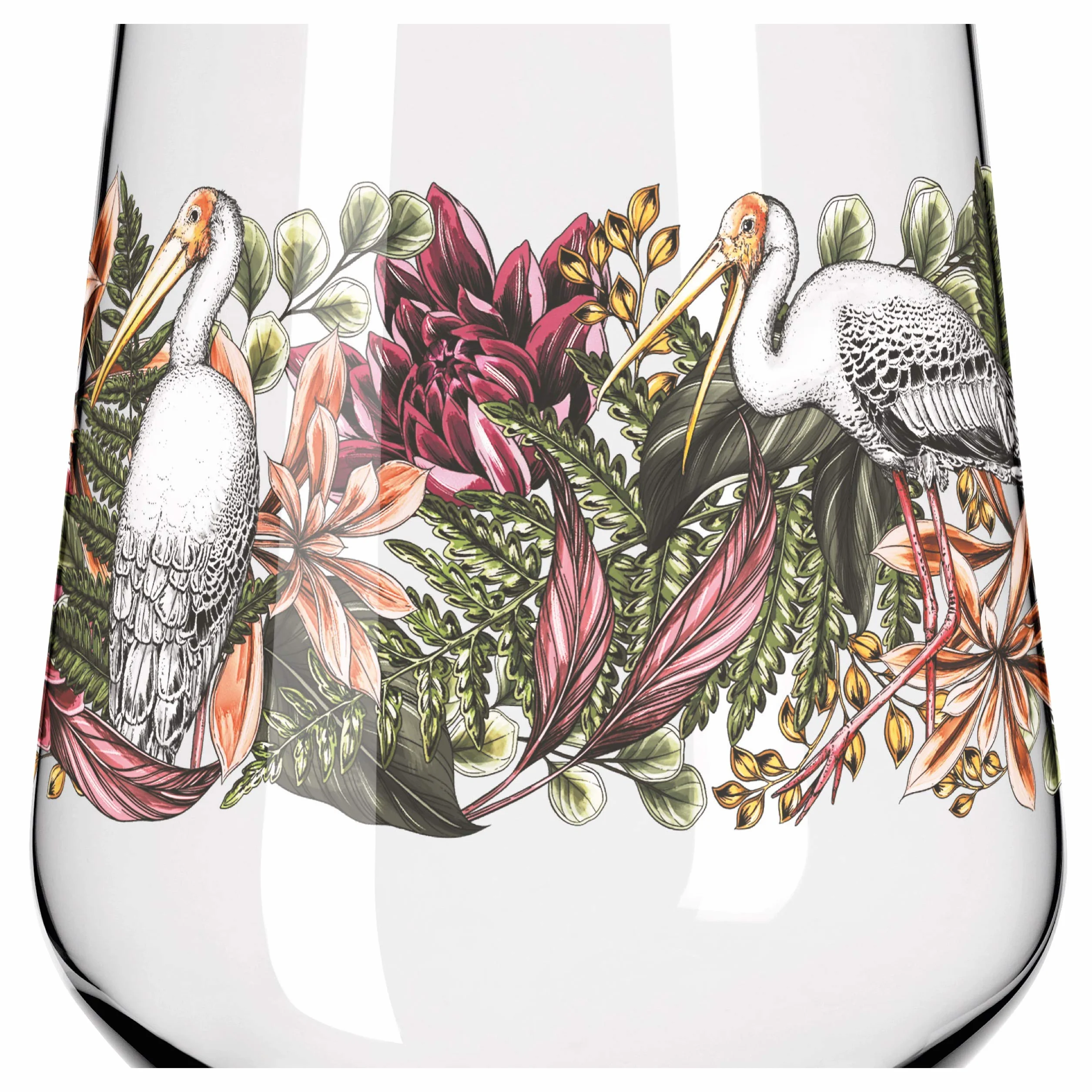 RITZENHOFF 3701001 Kieliszek do ginu, 700 ml, seria Shadow Fauna, zestaw nr 1, 2 sztuki, bocian i motyl - Made in Germany