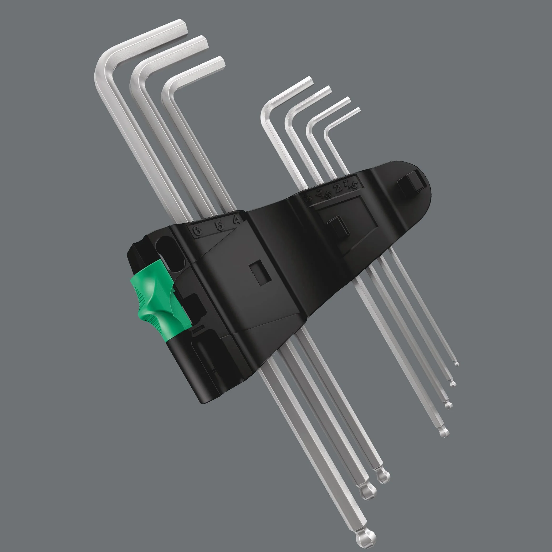 Wera 950/9 Hex-Plus 1 Klucze Imbusowe, Czarny/Srebrny, 24 x 18,01 x 6,5 cm; 200,03 g, 9 Elementów
