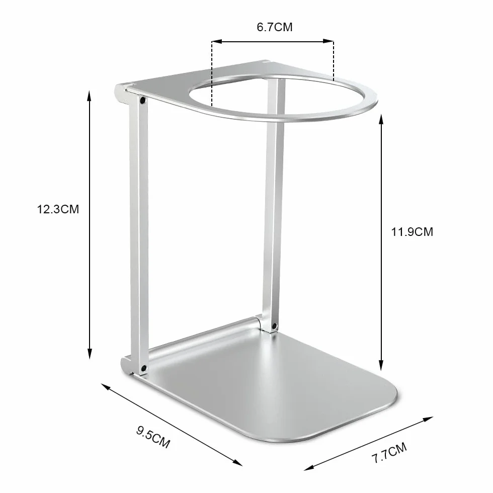 Stojak na kawę, ręcznie parzony, przenośny i składany, ze stopu aluminium, uchwyt na filtr do kawy z podstawą, nadaje się do przenośnego ekspresu do kawy ICARE KF-JN-01