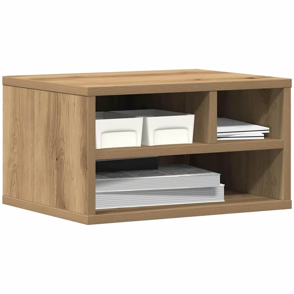 vidaXL Stojak na drukarkę Dąb rzemieślniczy 40 x 32 x 22,5 cm, Nowoczesny, prostokątny stojak na drukarkę, biurowy organizer, drewniany desktop, oszczędność miejsca