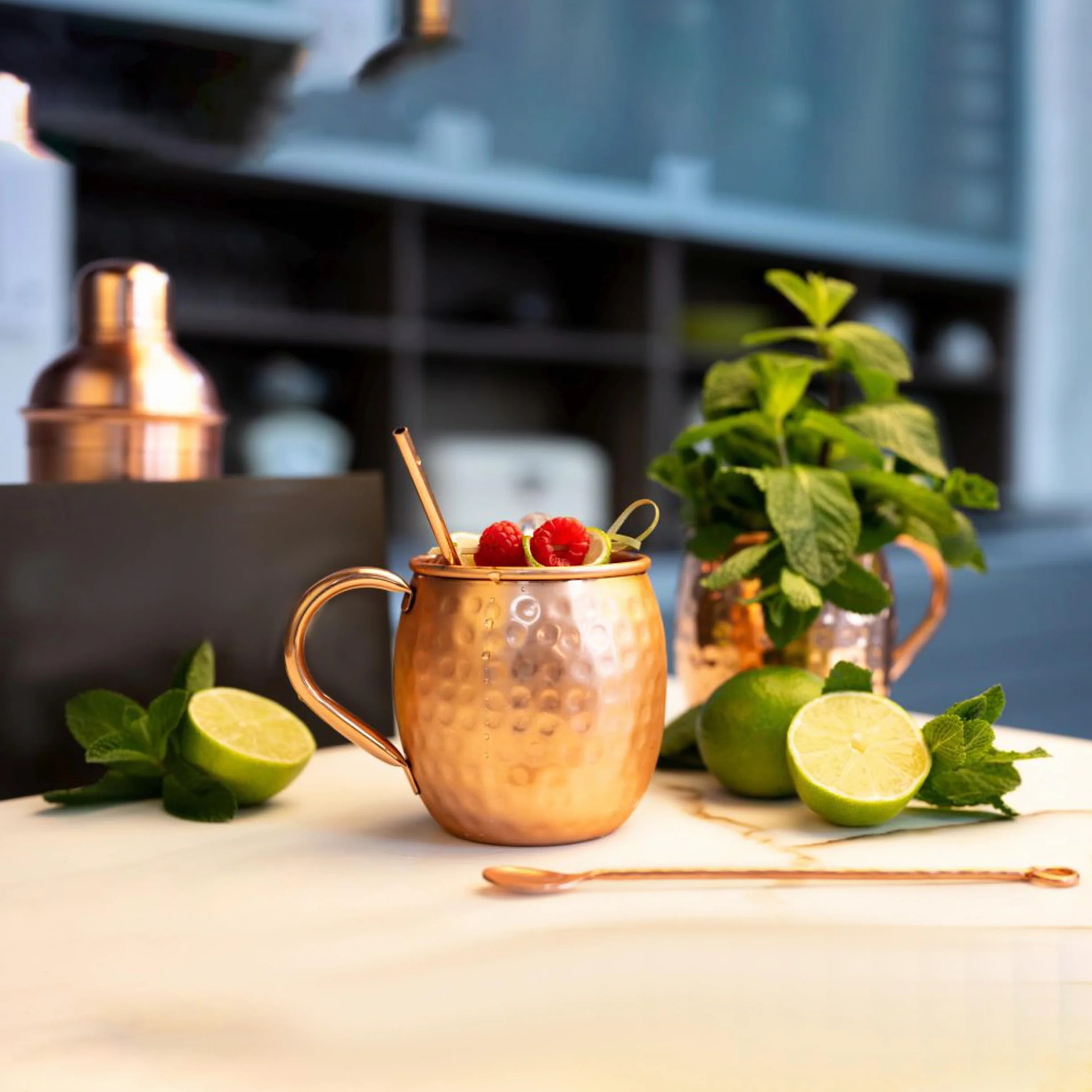 NKlaus 140 g kubek miedziany czysta miedź 100% Ayuverda kubek miedziany owalny Moscow Mule 500 ml 11261