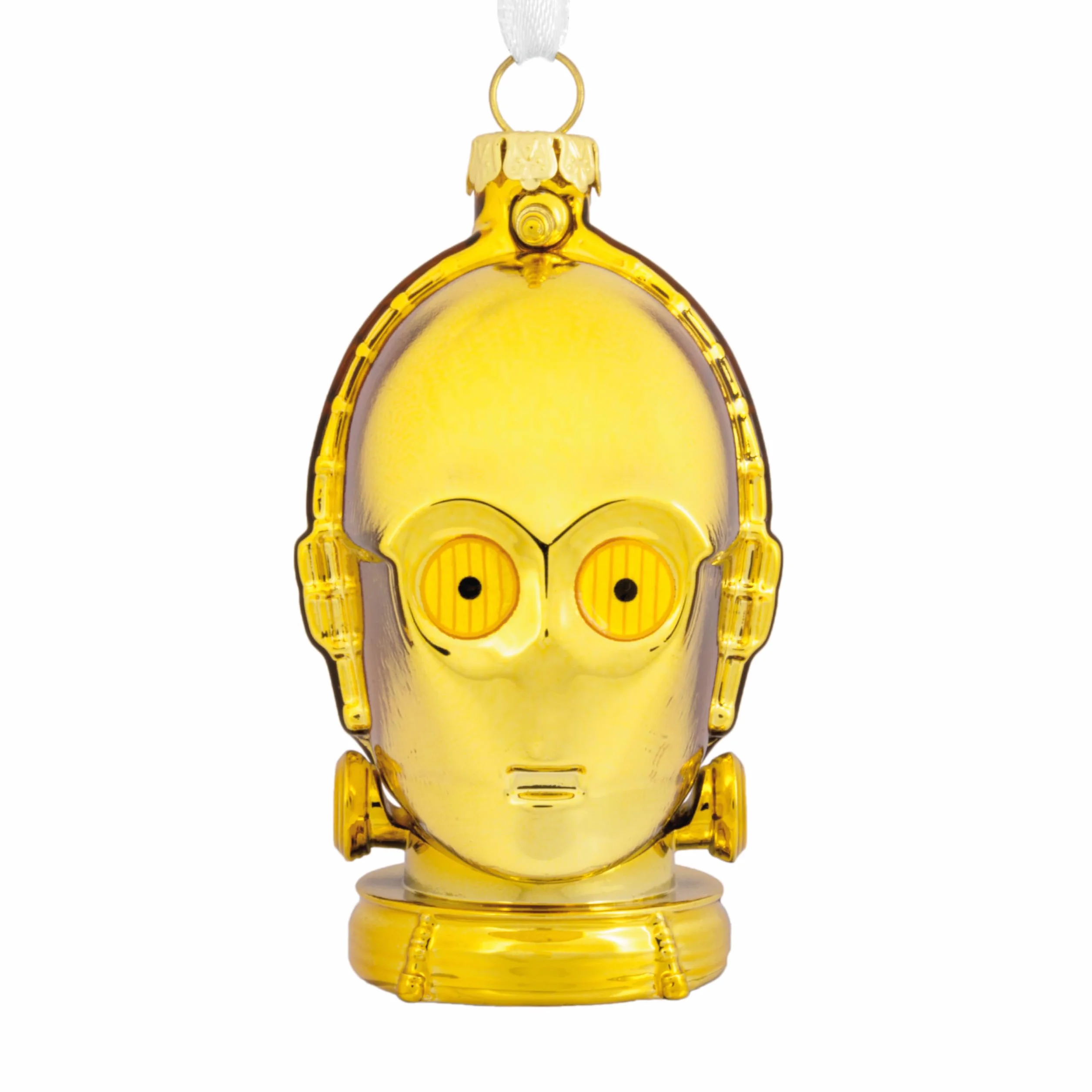 Hallmark C-3PO szklana ozdoba, dekoracja choinki z motywem Gwiezdnych Wojen, wisząca ozdoba na Boże Narodzenie, prezenty na Boże Narodzenie